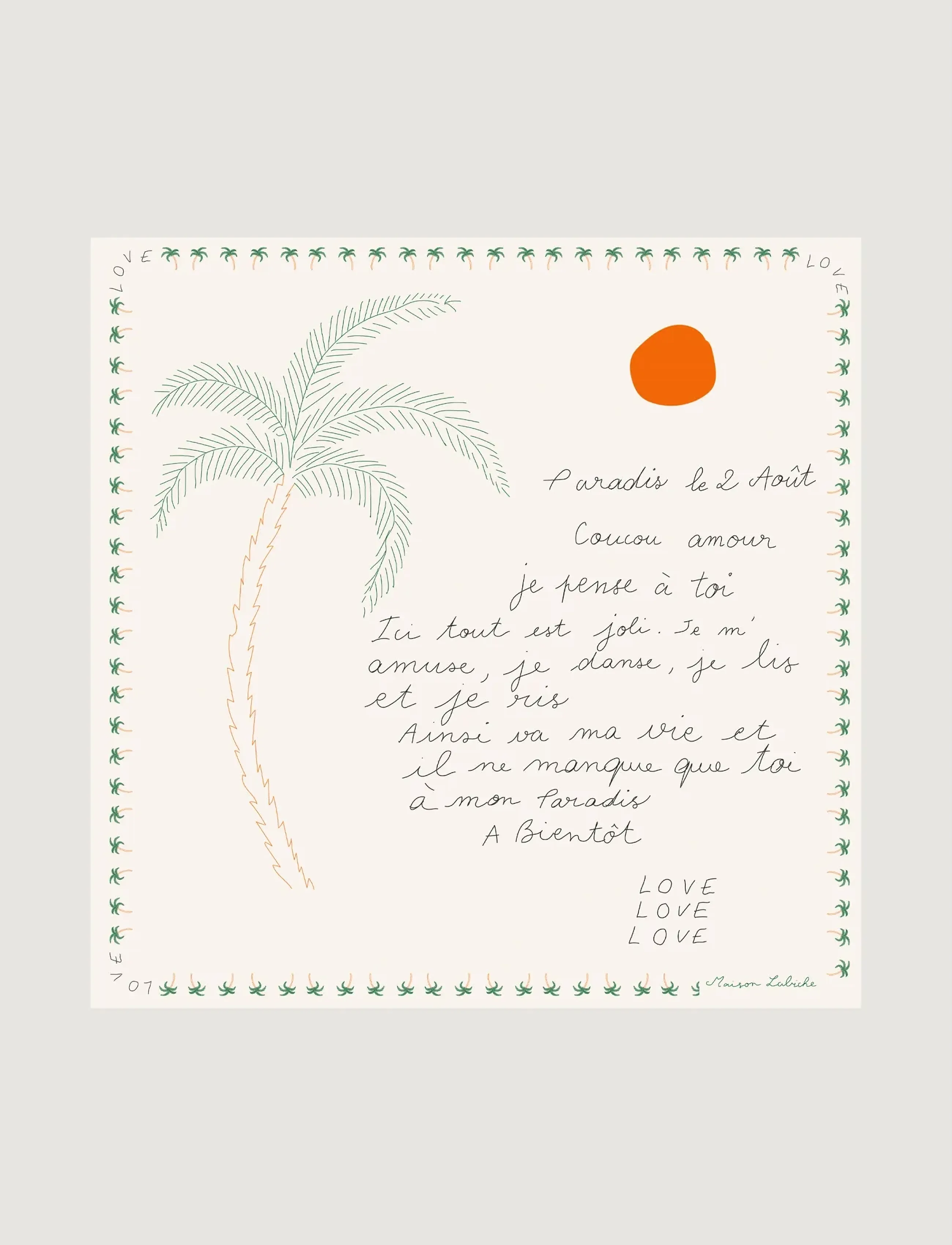 Maison Labiche GUENOT POSTCARD - Tørklæder - OFF WHITE / white