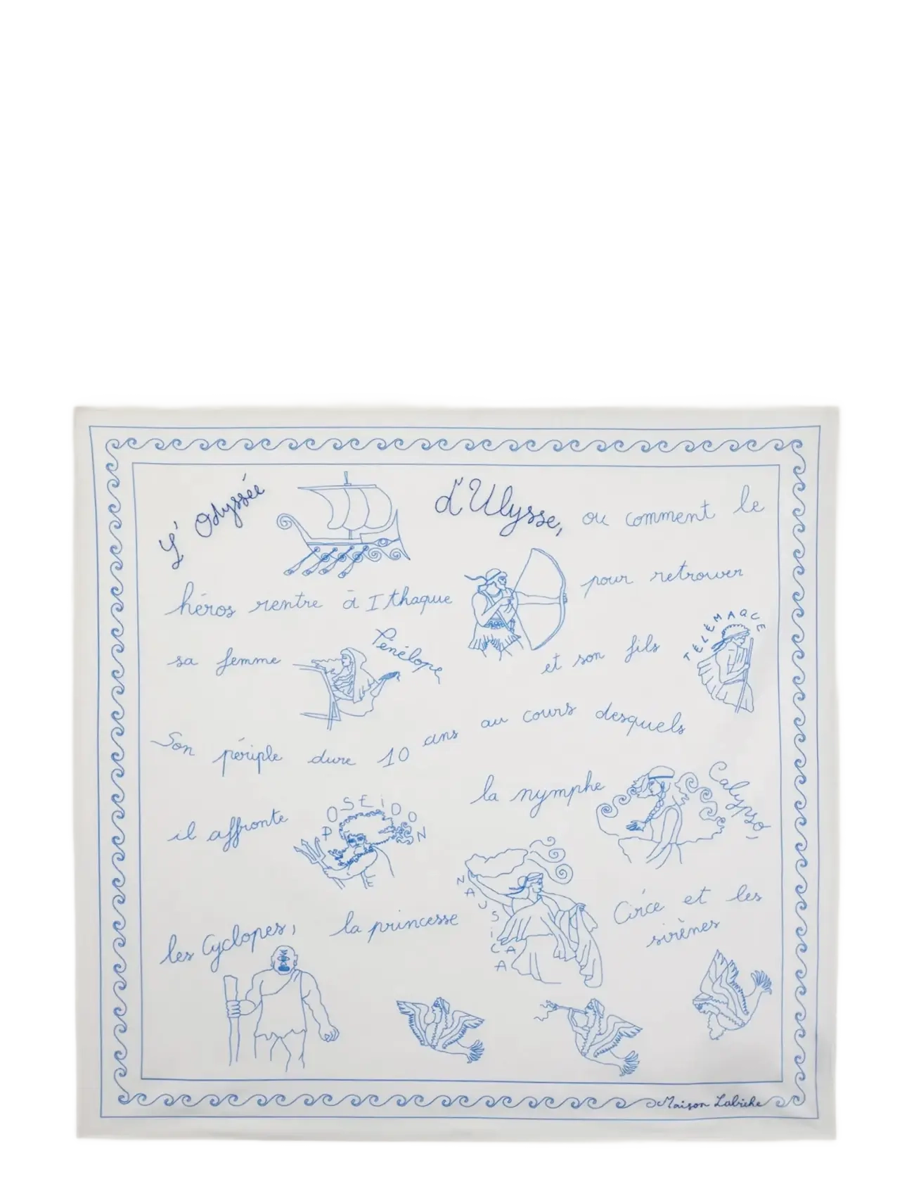 Maison Labiche GUENOT ULYSSE - Tørklæder - IVORY / blue