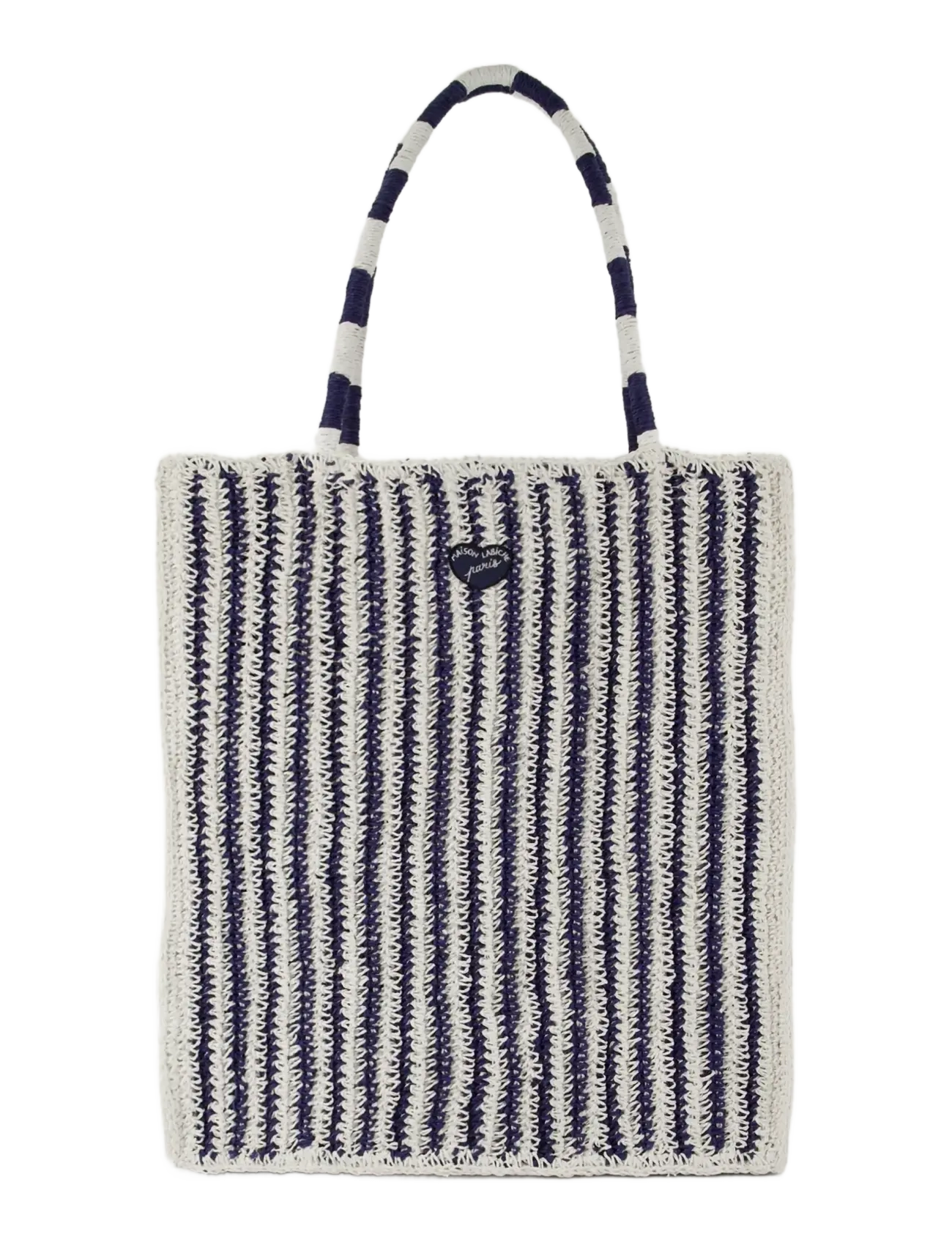 Maison Labiche MORARD PATCH COEUR - Väskor - IVORY NAVY / blue