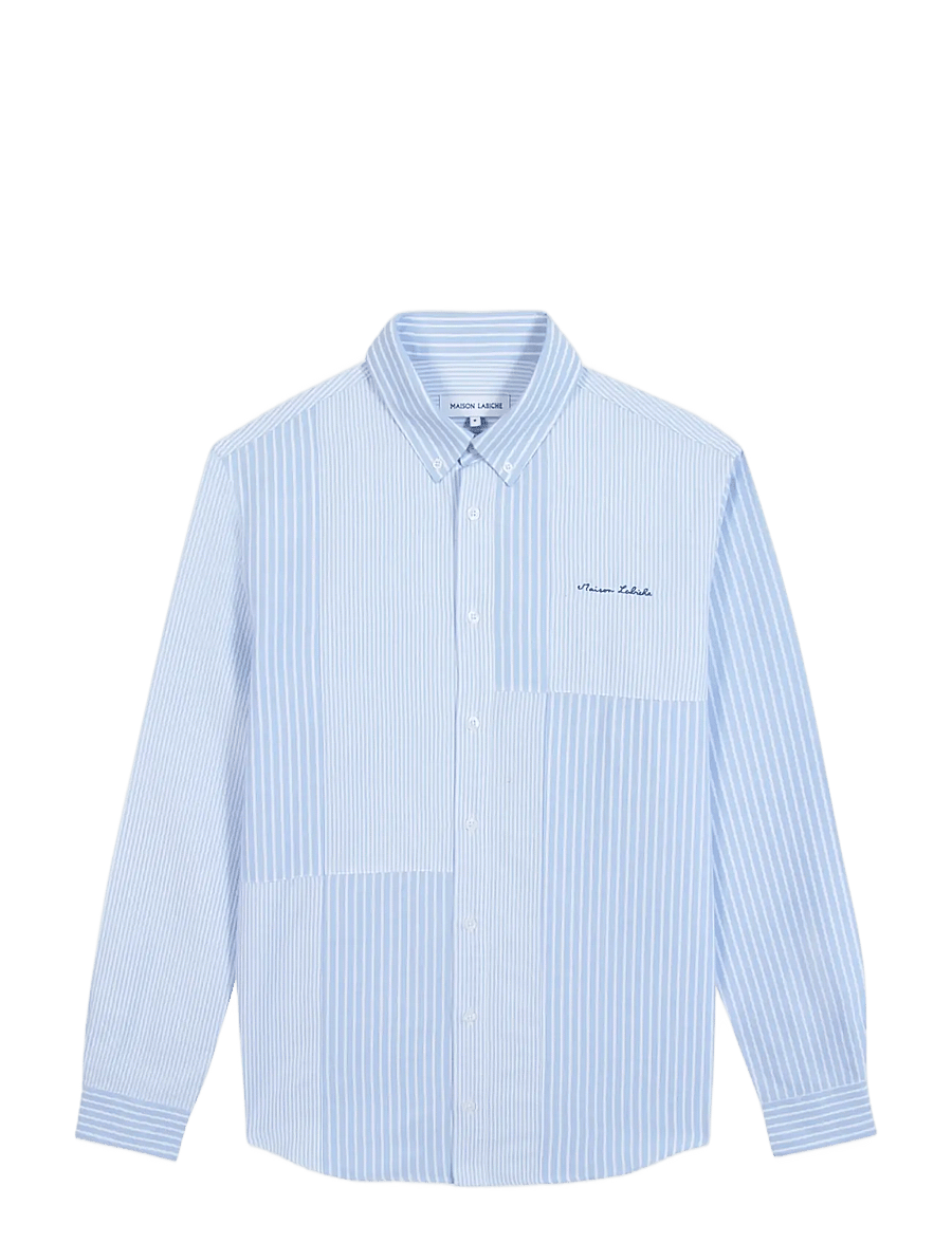 Maison Labiche - BONNE GRAINE MAISON LABICHE - gestreifte hemden - oxford patchwork - 0