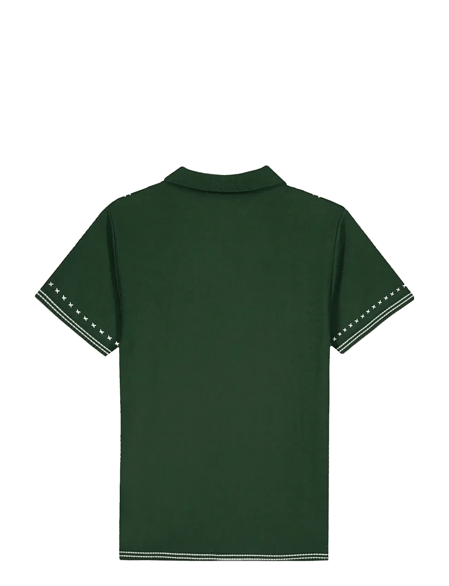 Maison Labiche - CHAPU STRIPES - geweven polo's - dark ivy white - 2