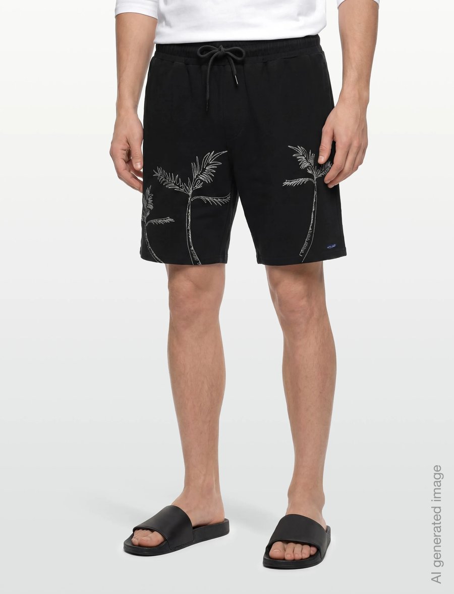 Maison Labiche - DUPERRE PALM TREE - lühikesed dressipüksid - charcoal - 3