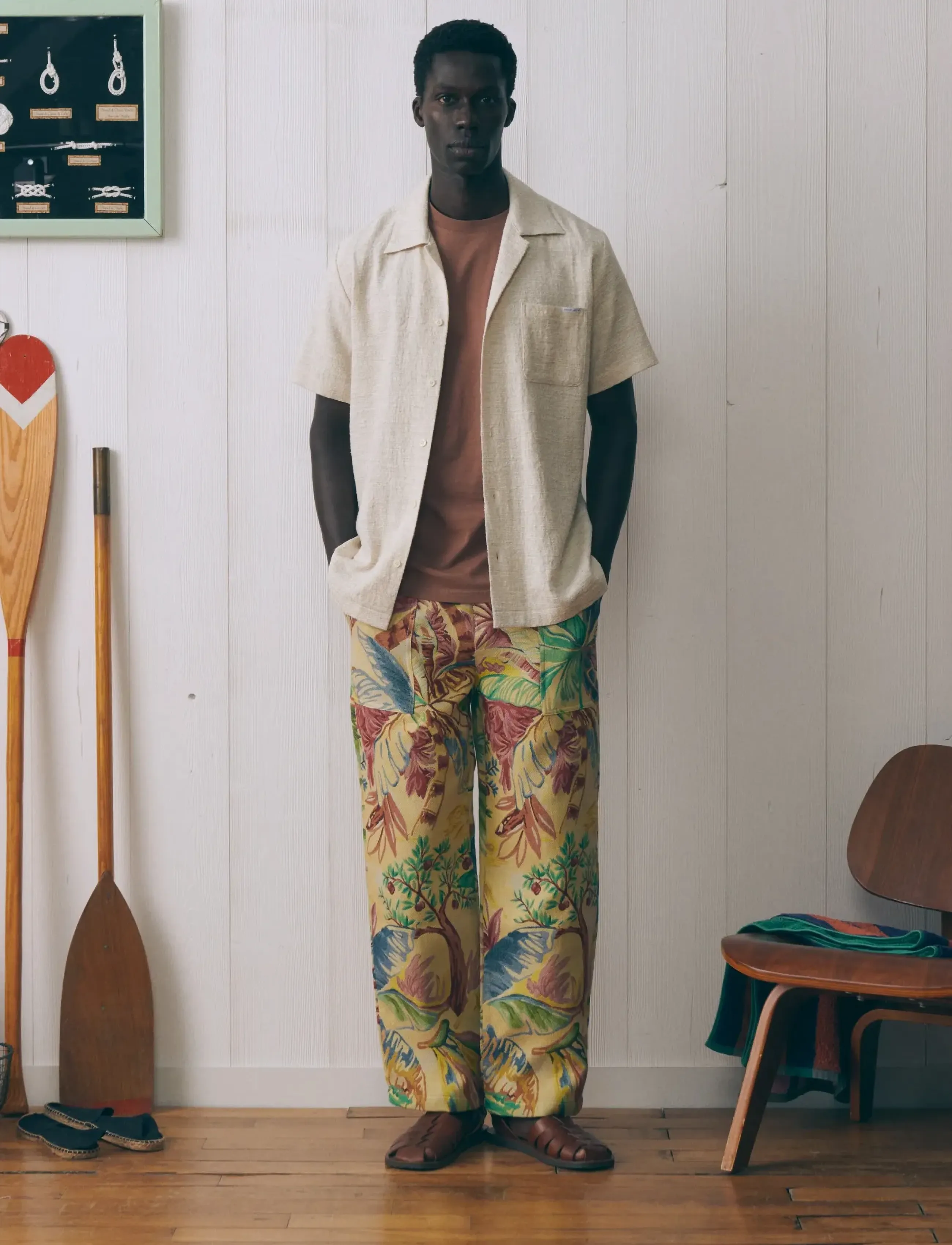 Maison Labiche Germain Flower, S, Shirts, Creme - Casual Männerswear