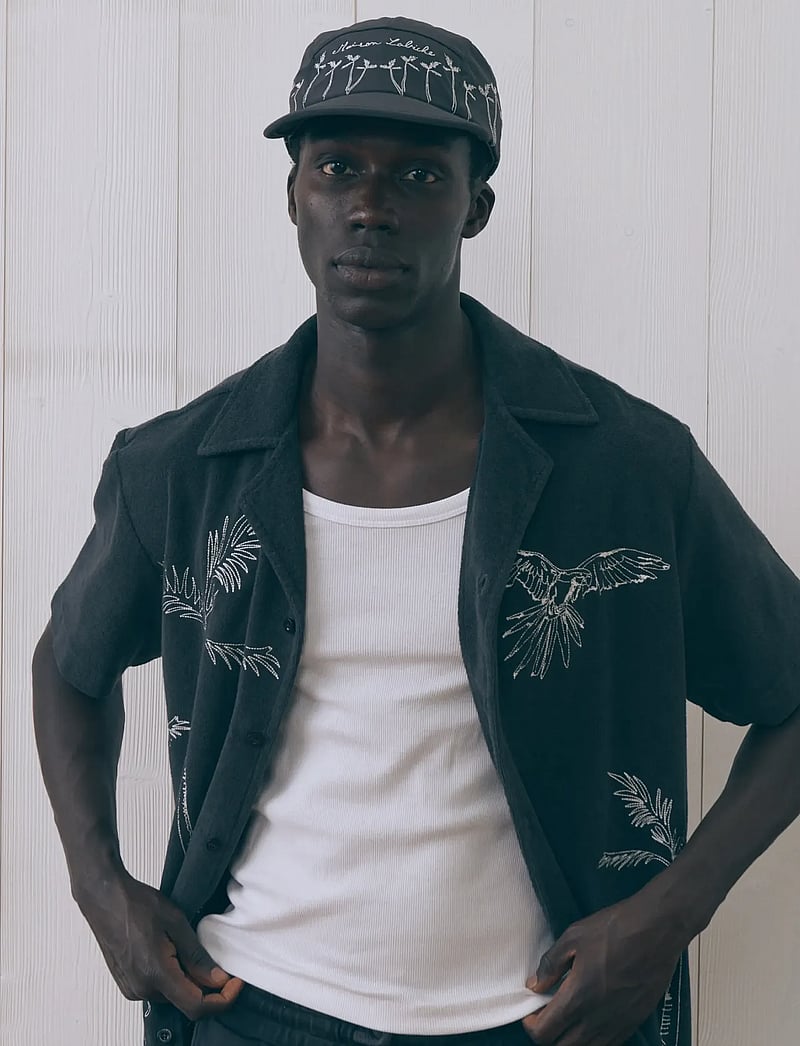Maison Labiche - GERMAIN PALM TREE - chemises à manches courtes - charcoal - 4