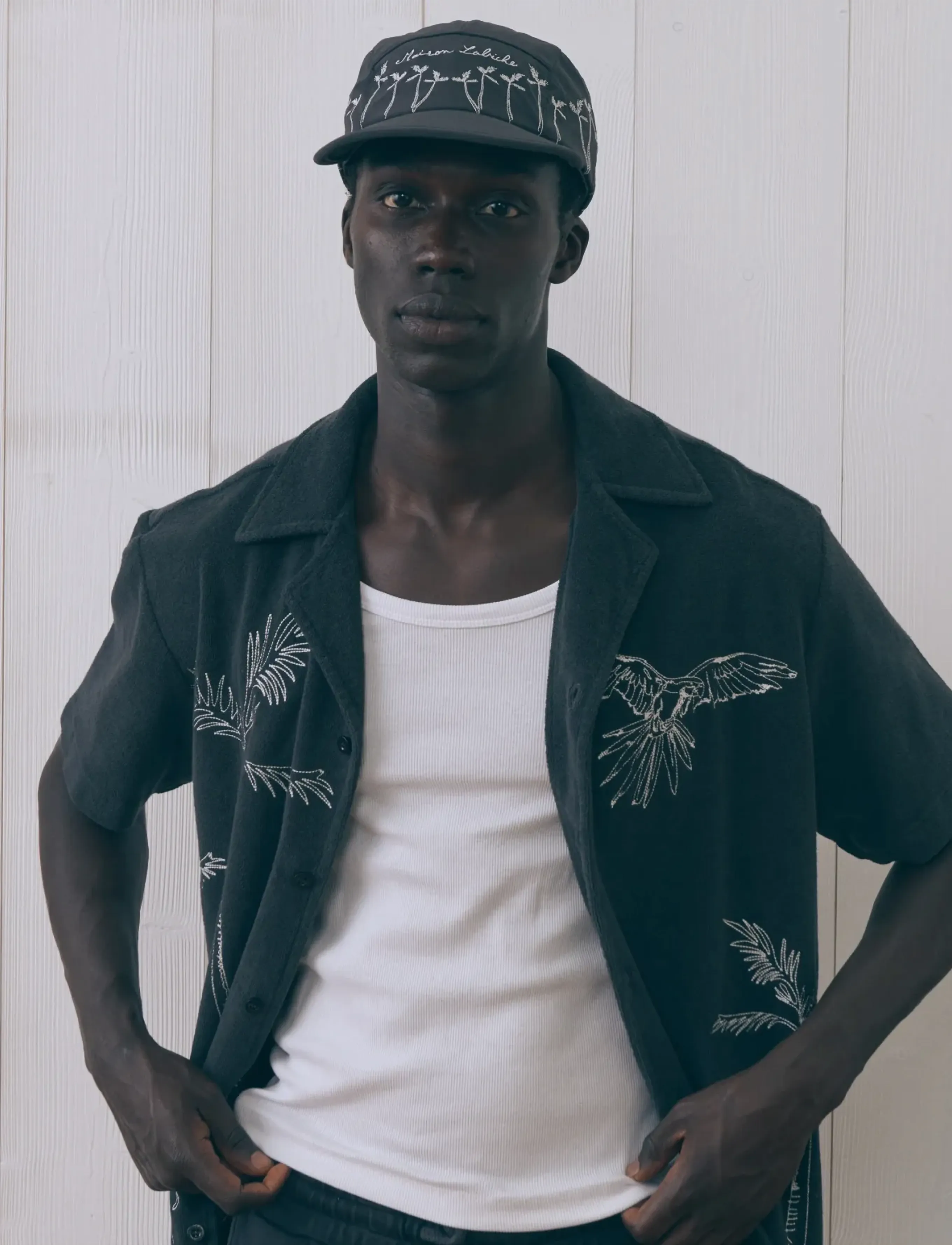 Maison Labiche - GERMAIN PALM TREE - lühikeste varrukatega särgid - charcoal - 4