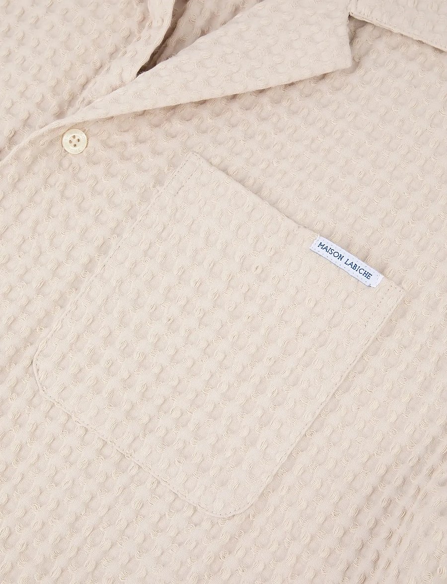 Maison Labiche - GERMAIN MAISON LABICHE - kortärmade skjortor - waffle parchment - 5