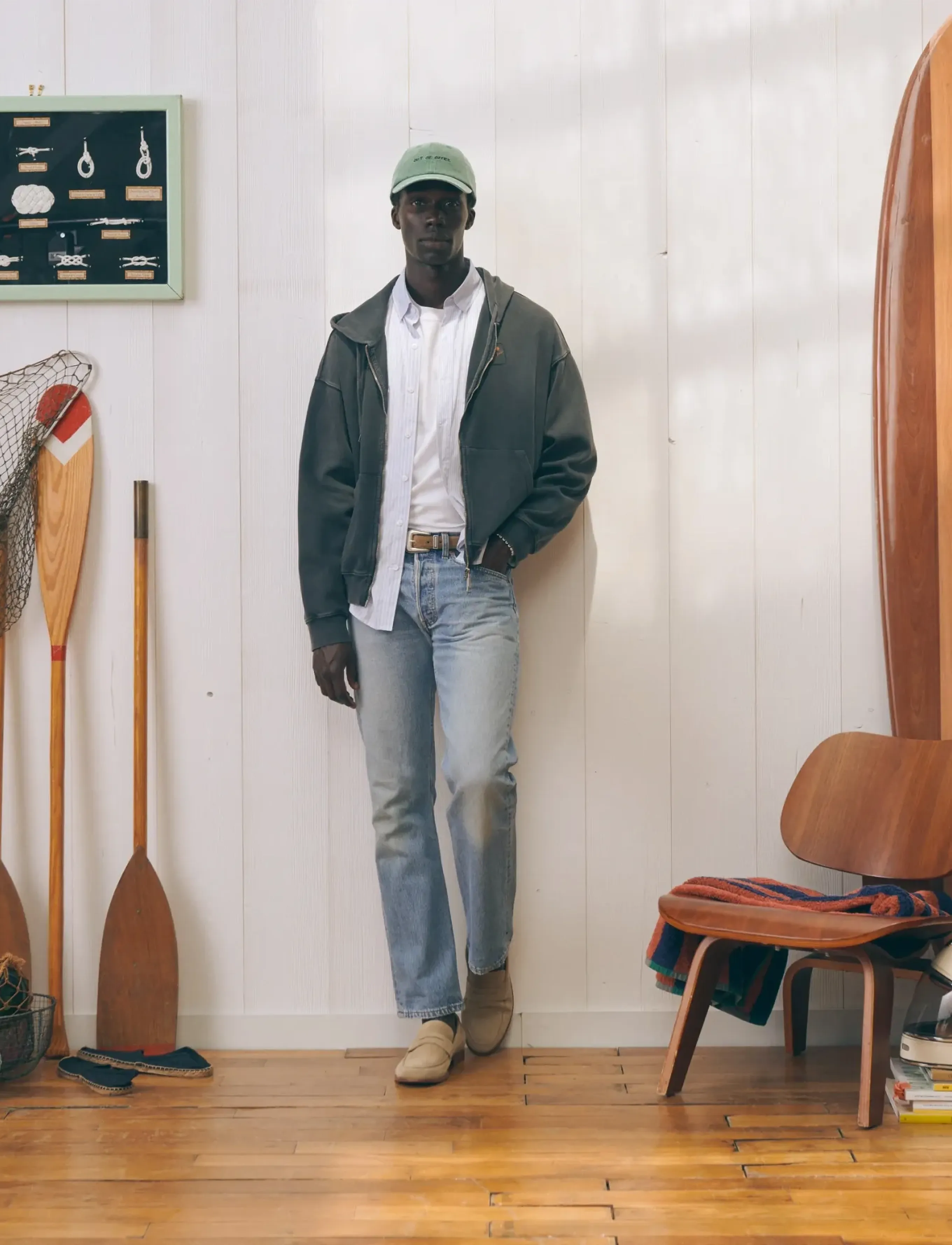 Maison Labiche GOURGAUD PALM - Hoodies - CARBON WASHED / grey