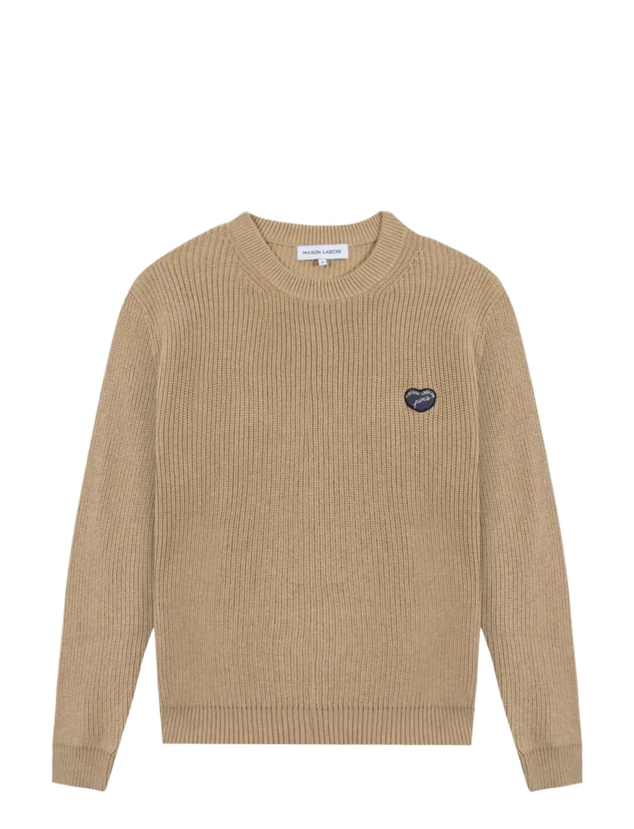 Maison Labiche GRANCEY PATCH COEUR - Rundhals - HEATHER CREAM / beige