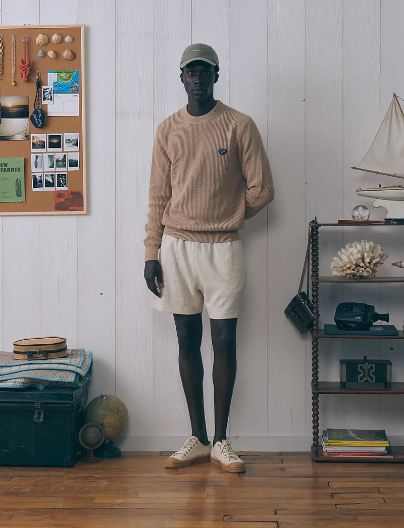 Maison Labiche - GRANCEY PATCH COEUR - rundhalsad - heather cream - 0