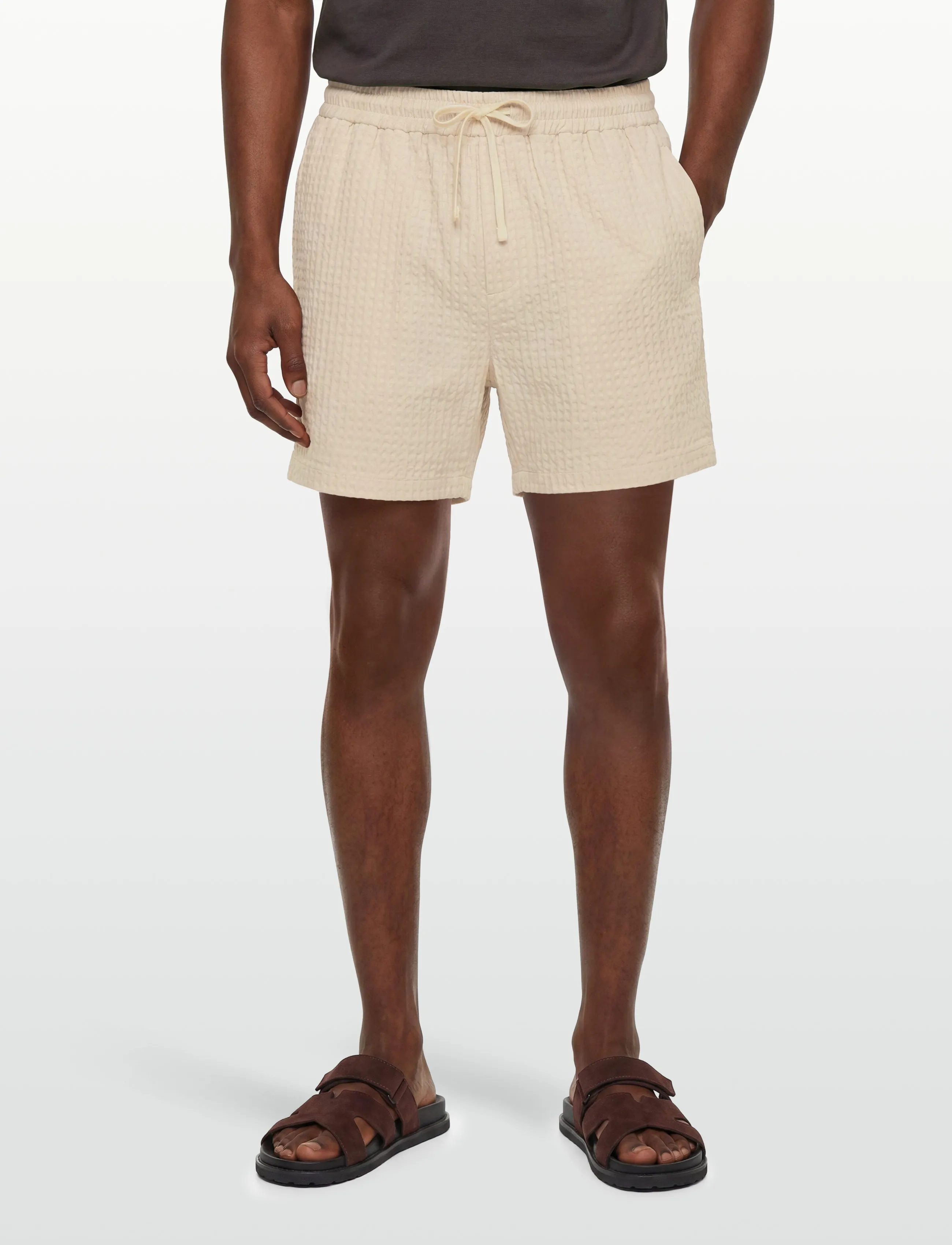 Maison Labiche - HERELLE WAFFLE - sweatshorts - waffle parchment - 3