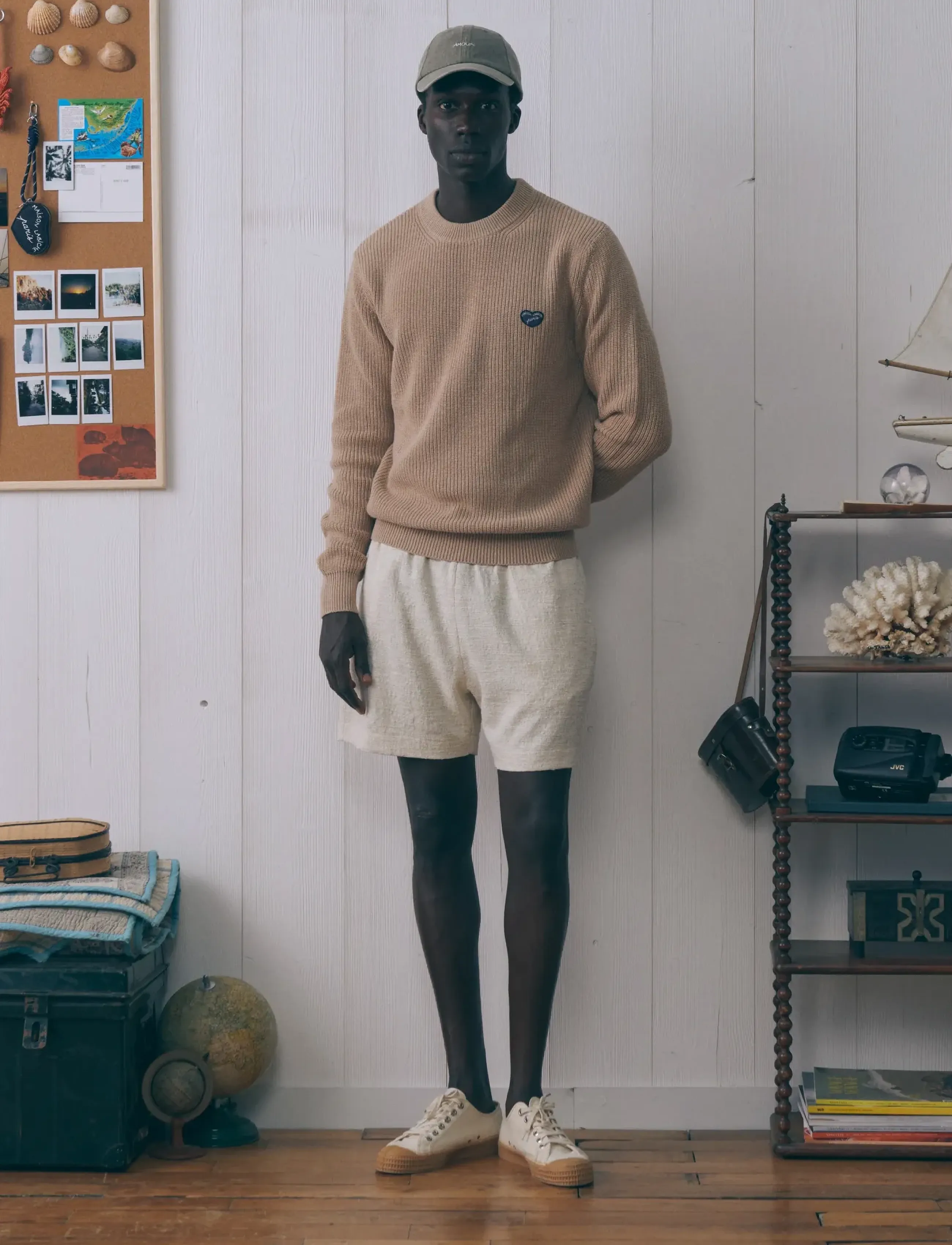 Maison Labiche Herelle Flower, L, Shorts, Beige - Casual Männerswear