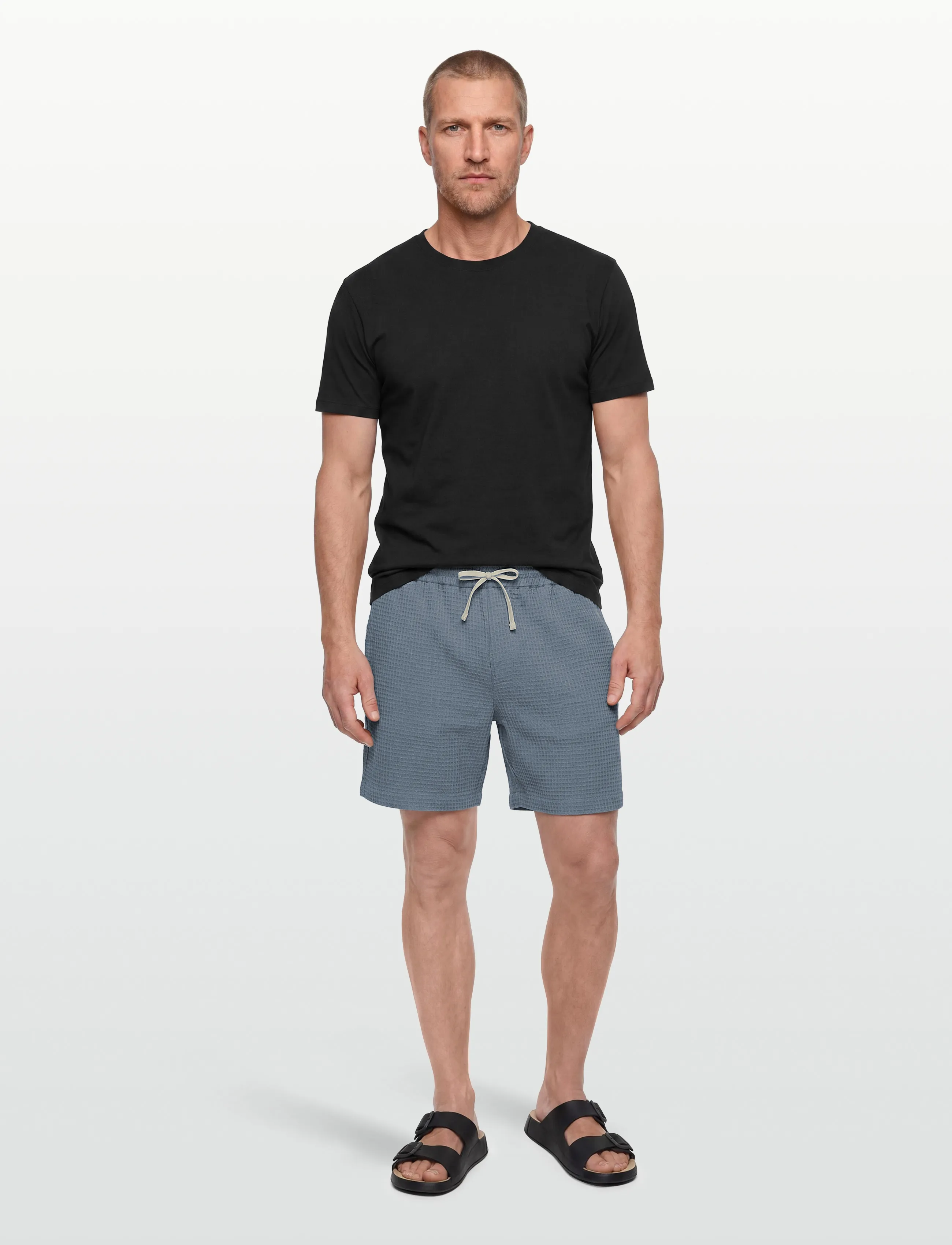 Maison Labiche Herelle Waffle, XL, Shorts, Blau - Casual Männerswear