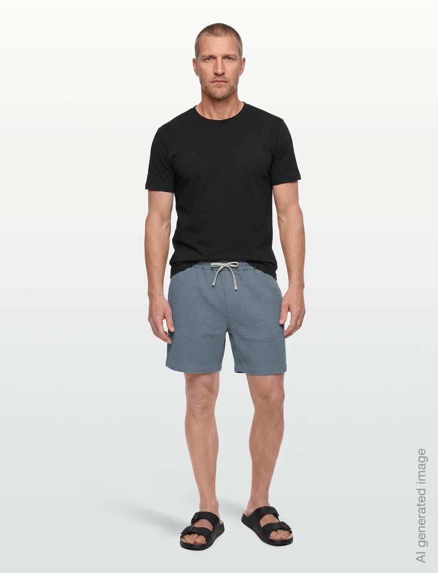 Maison Labiche - HERELLE WAFFLE - freizeitshorts - waffle grey sun - 0