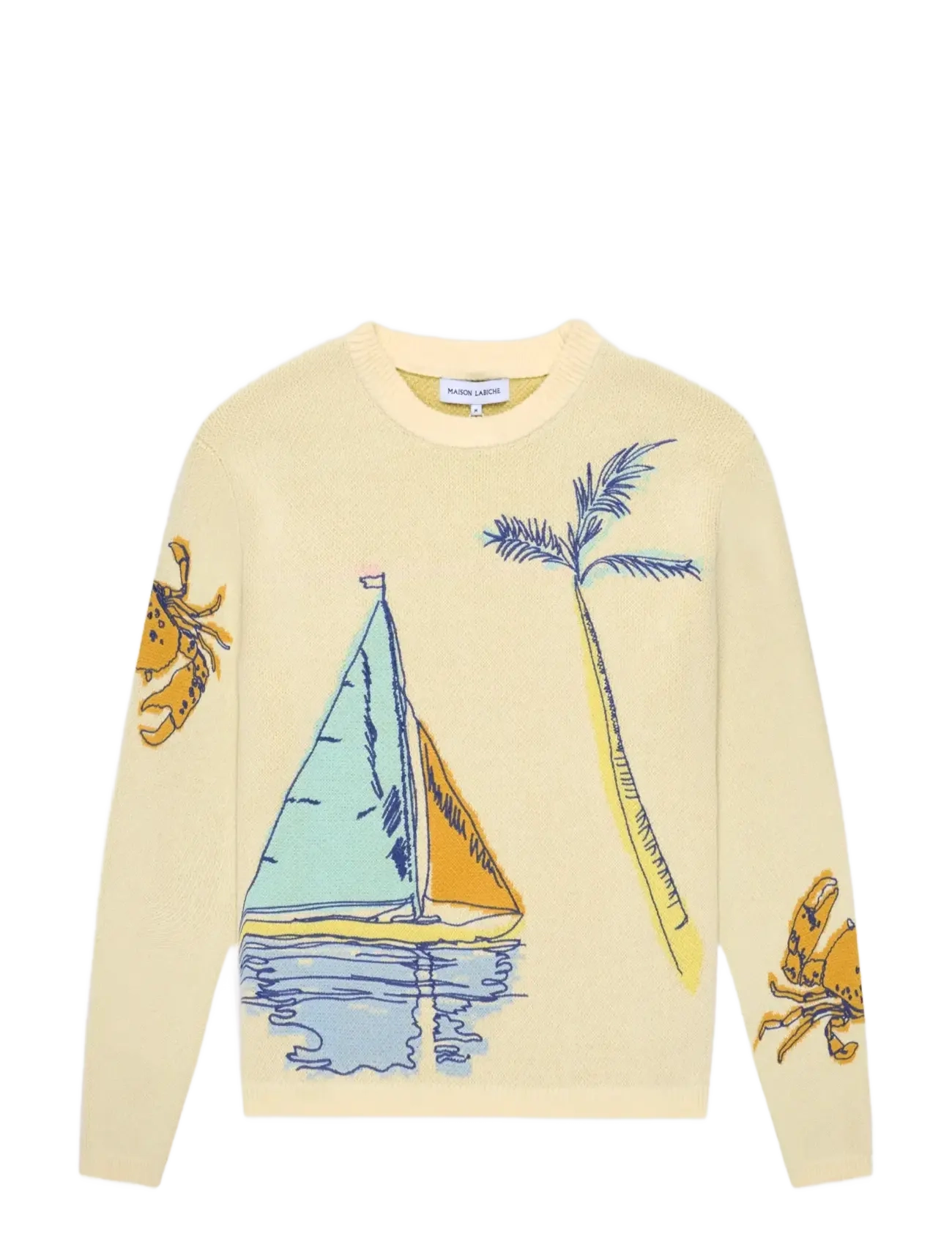 Maison Labiche HOLWECK BOAT - Rundhals - IVORY / yellow