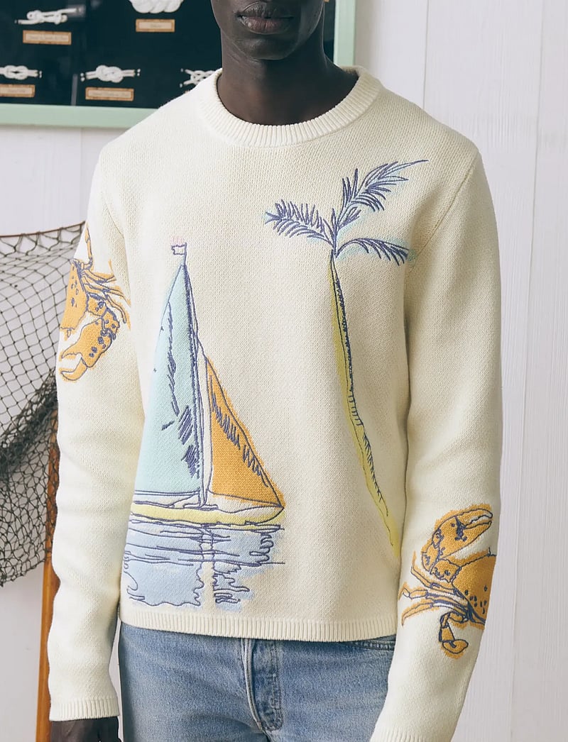 Maison Labiche - HOLWECK BOAT - Ümmarguse kaelusega kudumid - ivory - 4