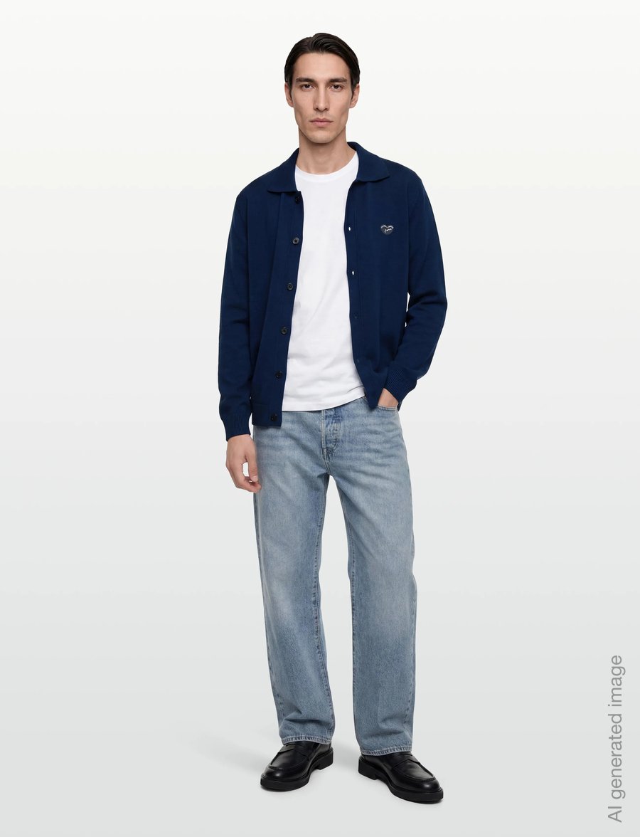 Maison Labiche - INGOLD PATCH COEUR - strickjacken - navy - 0