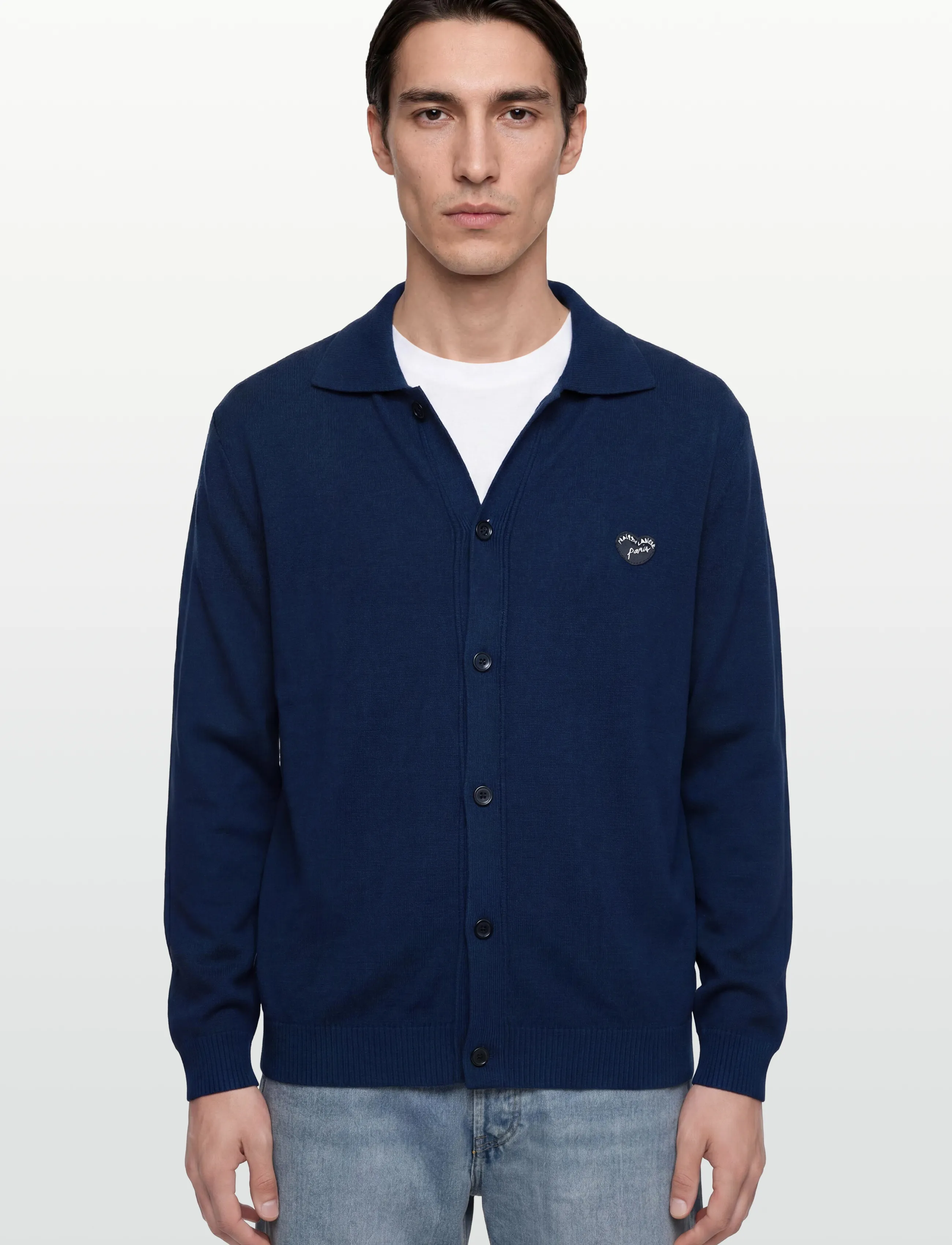 Maison Labiche - INGOLD PATCH COEUR - cardigan - navy - 3