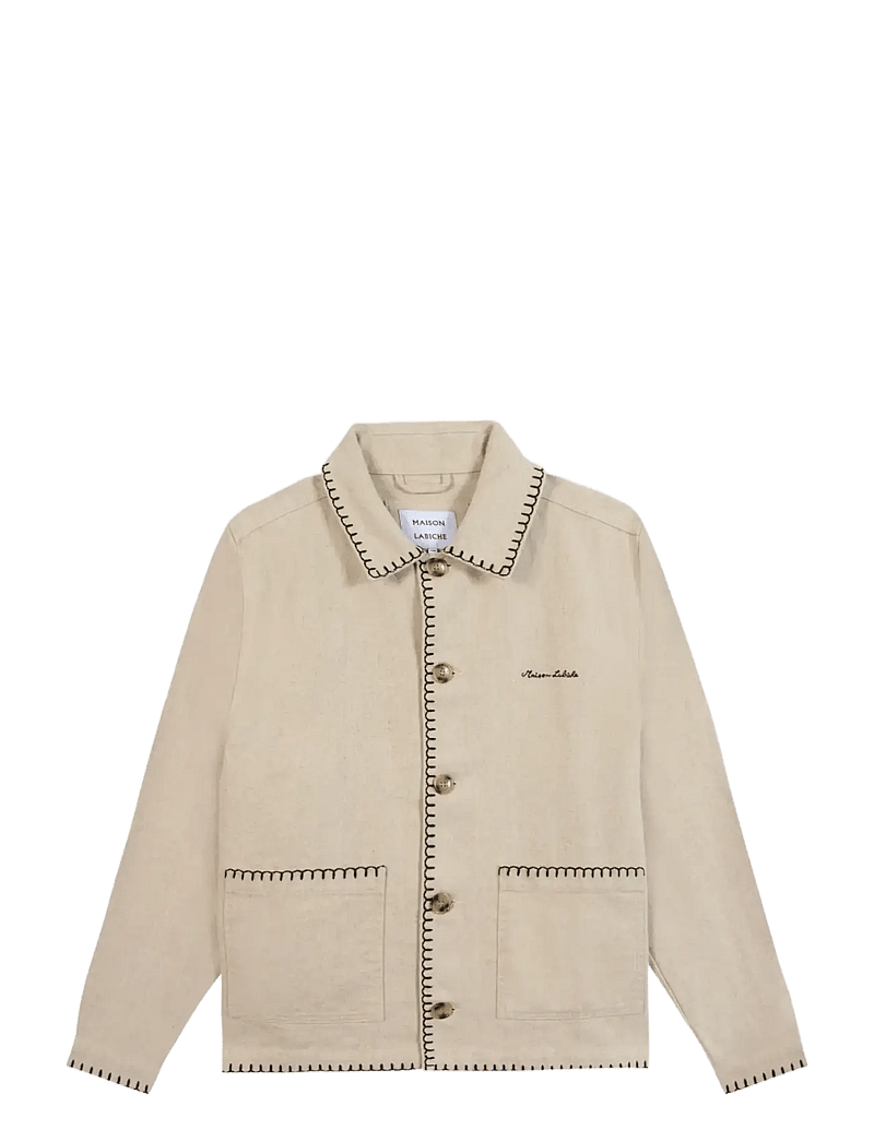 Maison Labiche - LEMONNIER BOAT - tunna jackor - linen grey brushed - 1