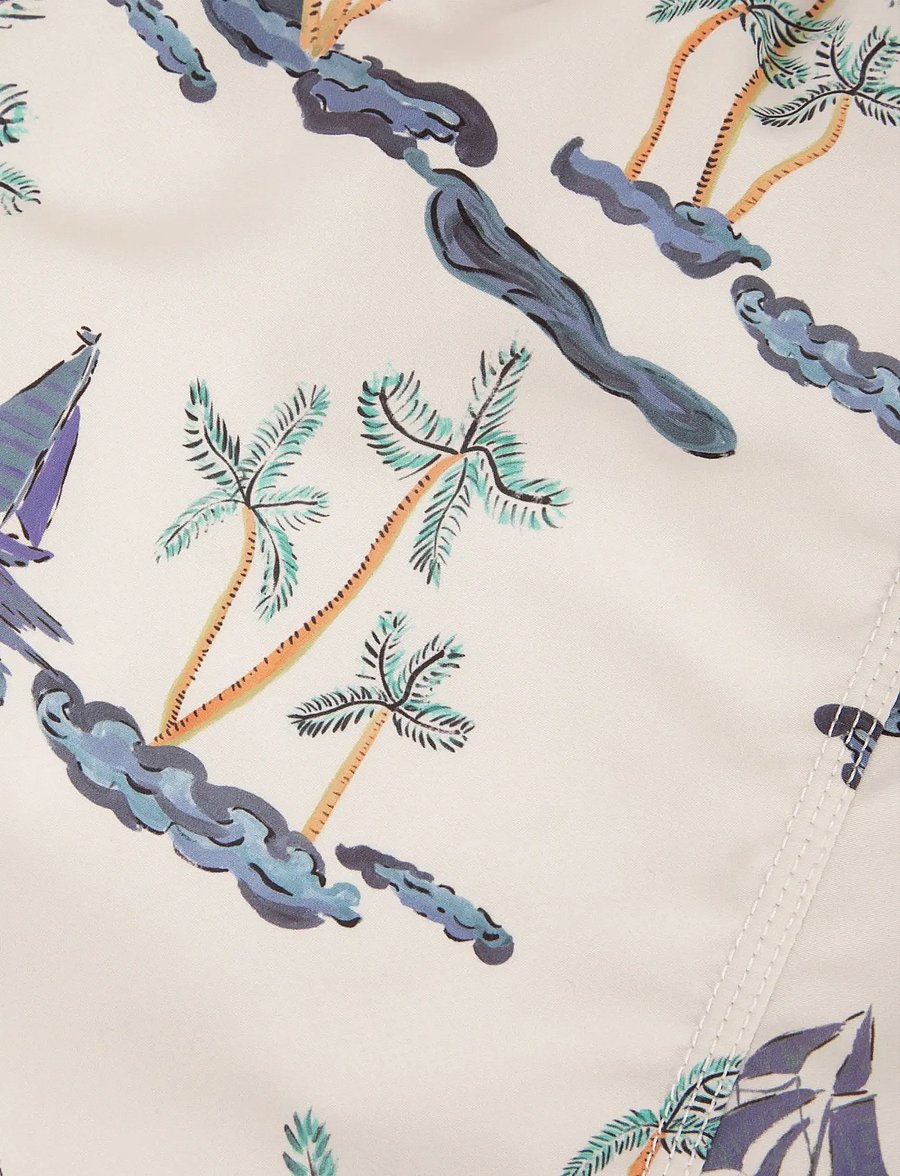Maison Labiche - MAILLOT BOAT PRINT - lühikesed ujumispüksid - boats print - 4