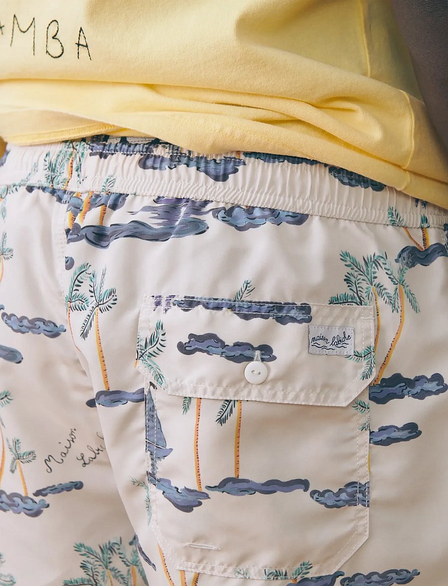 Maison Labiche - MAILLOT BOAT PRINT - lühikesed ujumispüksid - boats print - 5