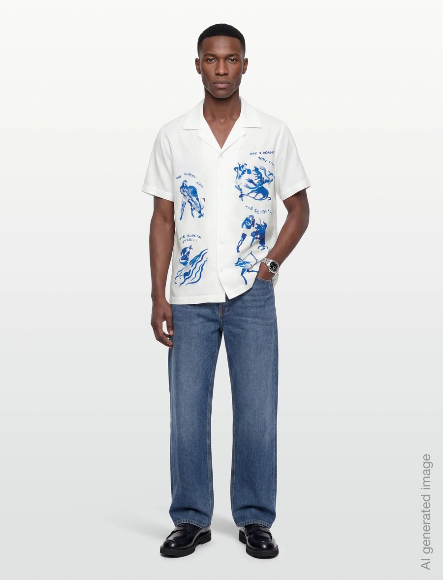 Maison Labiche - MORNEY ULYSSE - mustriga särgid - poplin white - 0