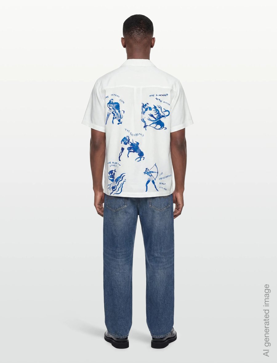 Maison Labiche - MORNEY ULYSSE - mustriga särgid - poplin white - 4