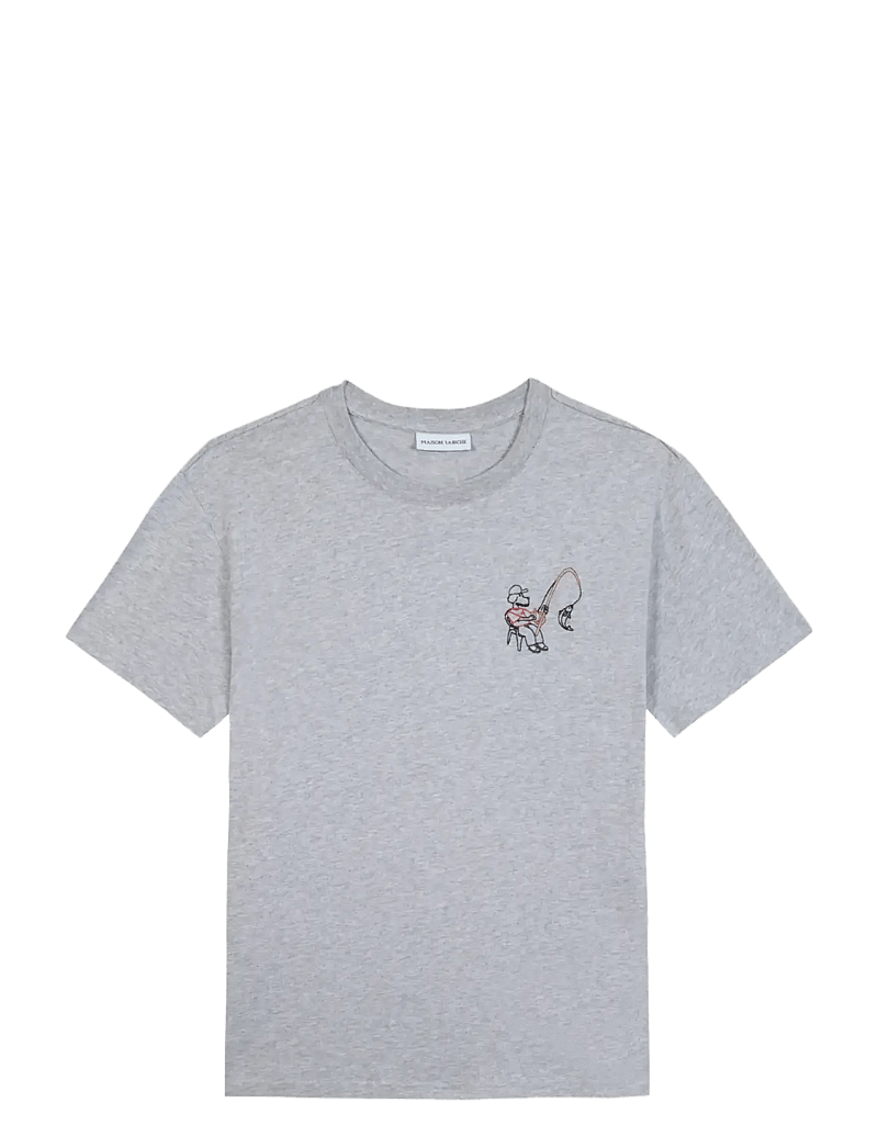 Maison Labiche - POPINCOURT FISHING DOG/GOTS - t-shirts - light heather grey - 0