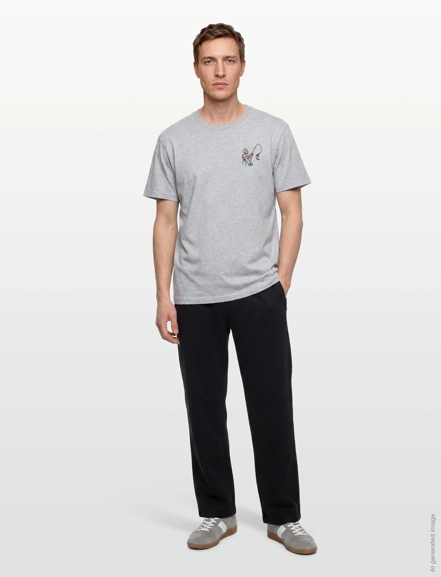 Maison Labiche - POPINCOURT FISHING DOG/GOTS - kurzärmelig - light heather grey - 0