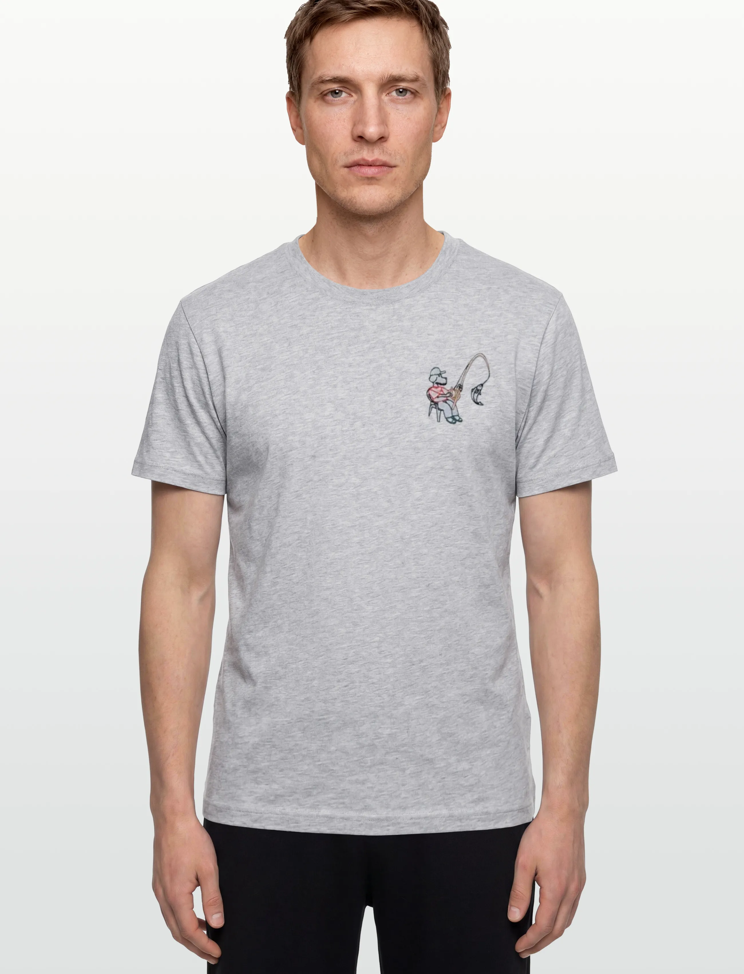 Maison Labiche - POPINCOURT FISHING DOG/GOTS - kurzärmelig - light heather grey - 3