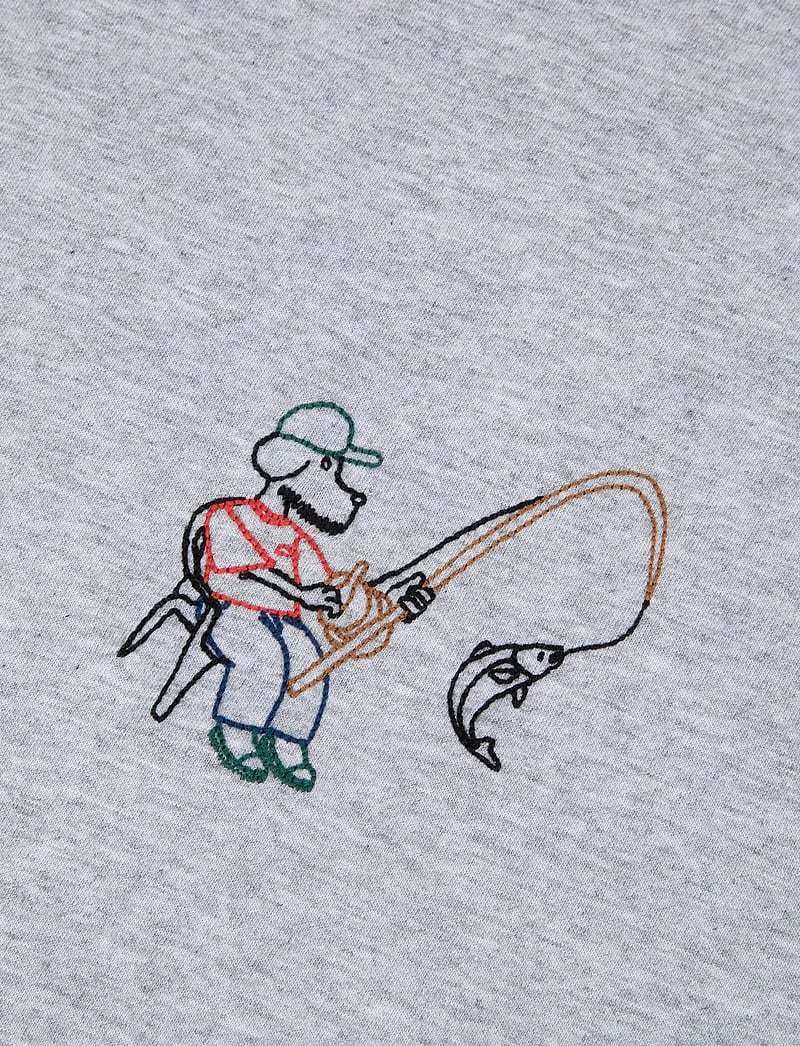 Maison Labiche - POPINCOURT FISHING DOG/GOTS - t-shirts - light heather grey - 2