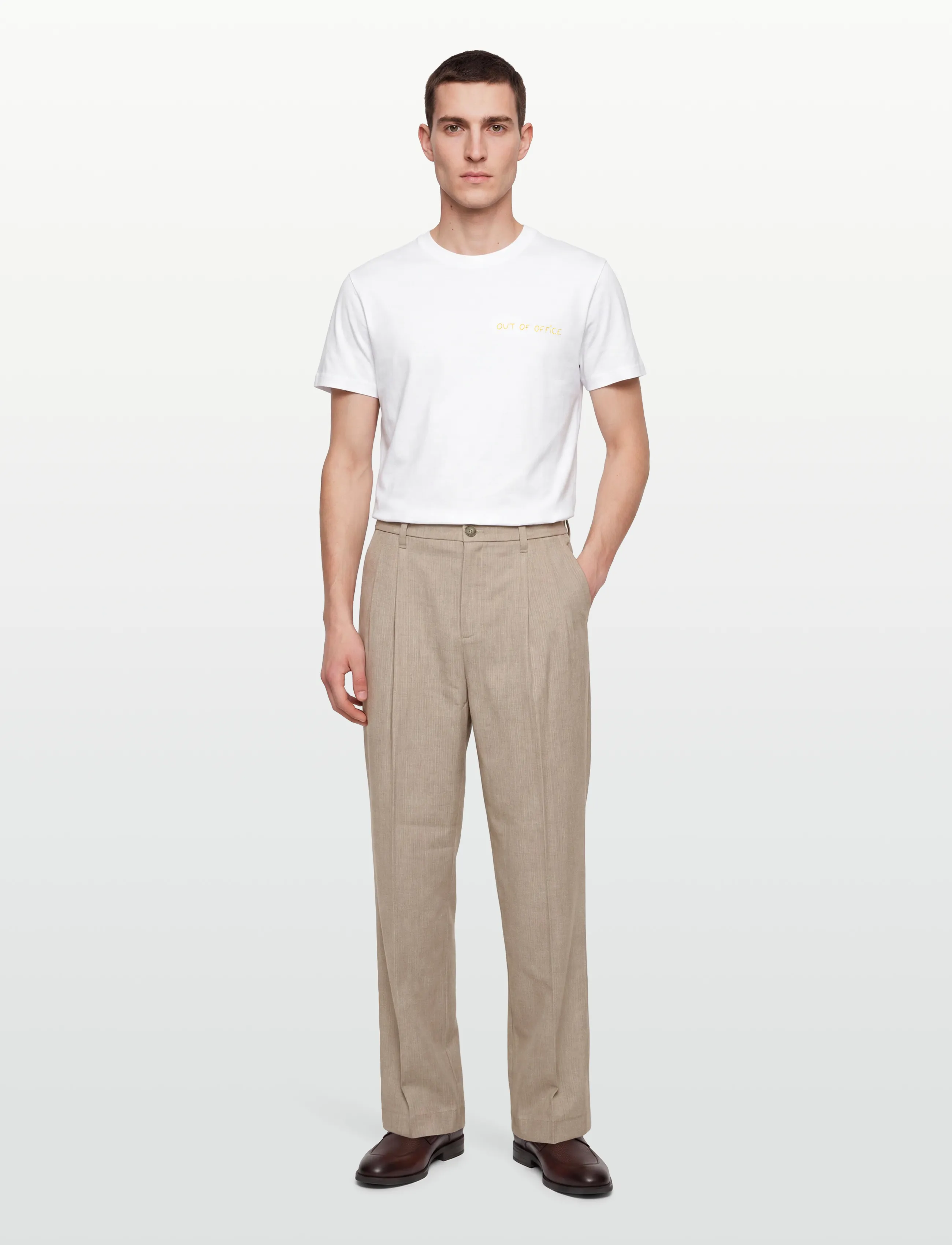 Maison Labiche POPINCOURT OUT OF OFFICE/GOTS - T-shirts - WHITE / white