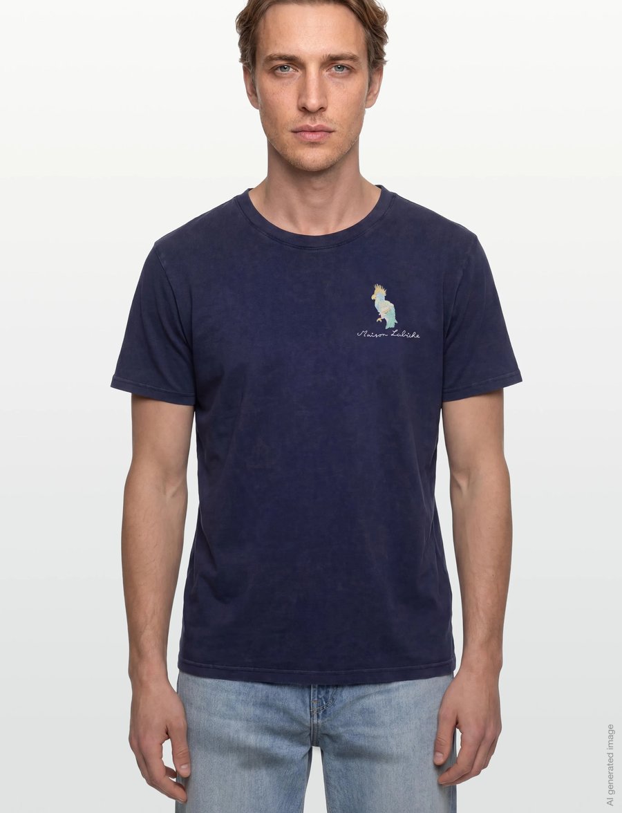 Maison Labiche - POPINCOURT PARROT/GOTS - kurzärmelig - navy washed - 3