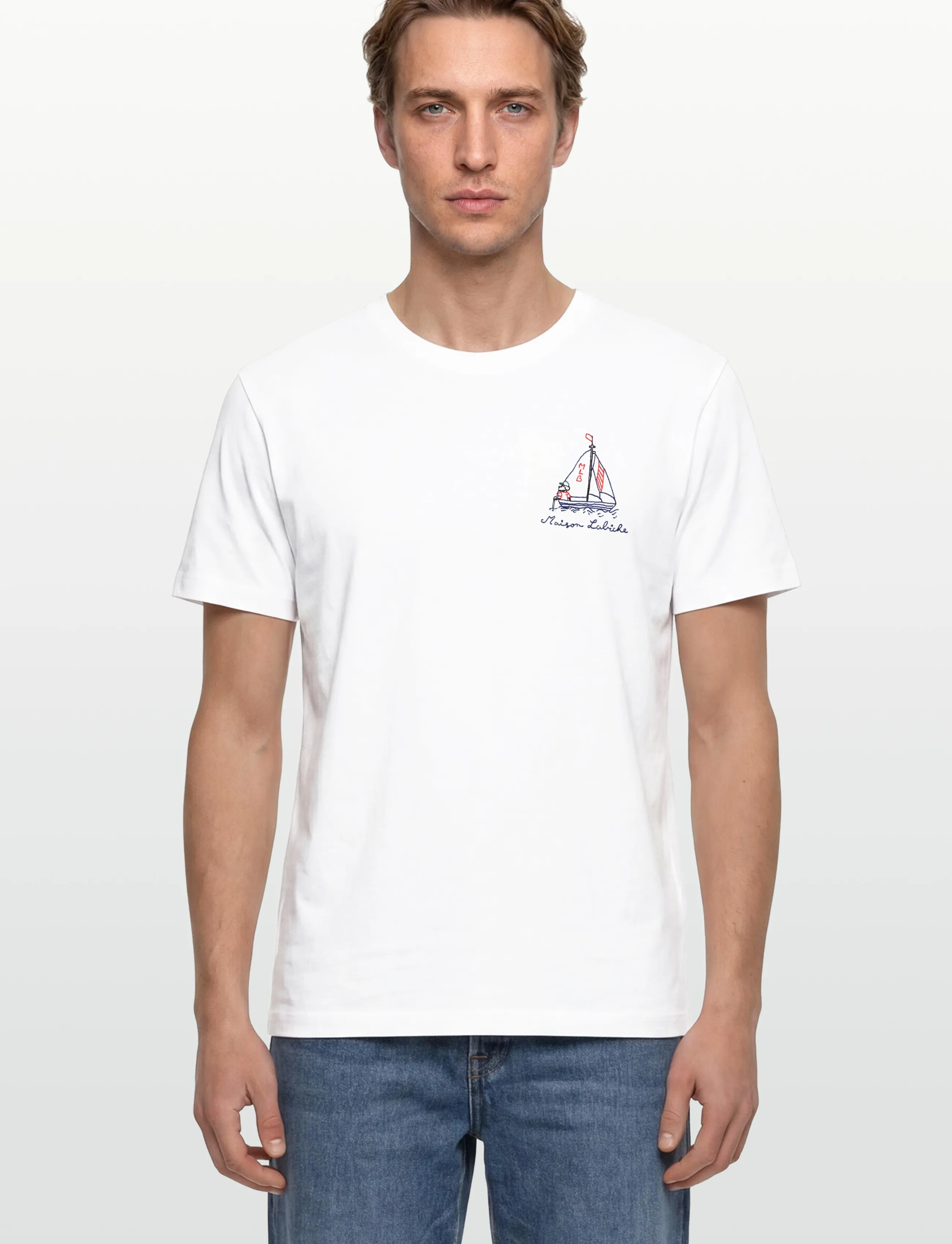 Maison Labiche - POPINCOURT SAILOR DOG/GOTS - kortærmede t-shirts - white - 3