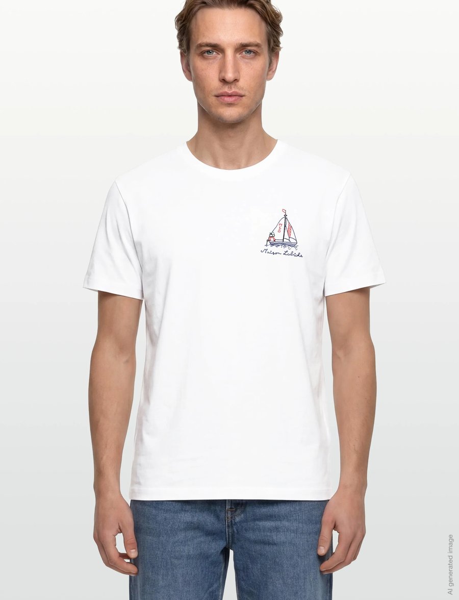 Maison Labiche - POPINCOURT SAILOR DOG/GOTS - kurzärmelig - white - 3