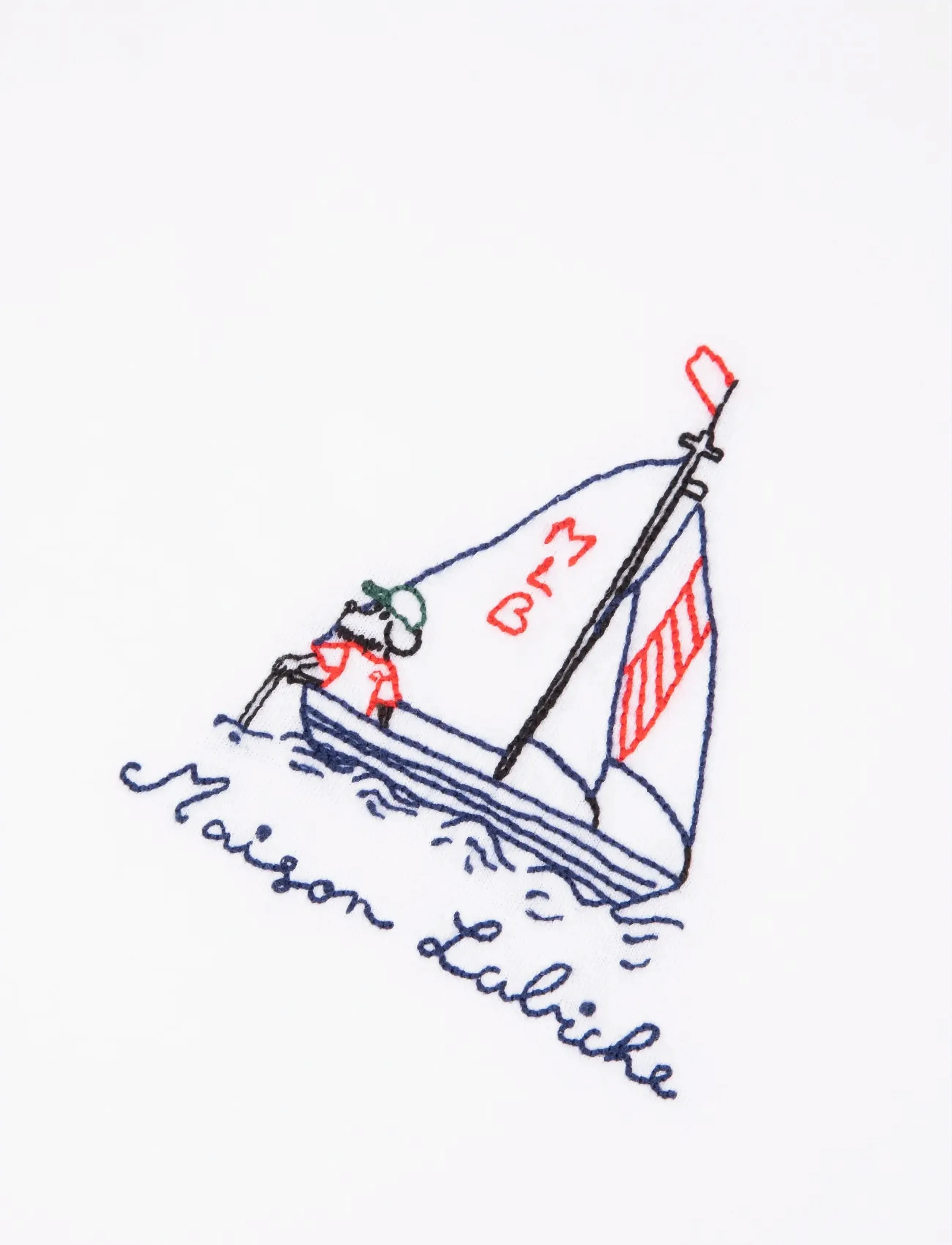 Maison Labiche - POPINCOURT SAILOR DOG/GOTS - kortærmede t-shirts - white - 5