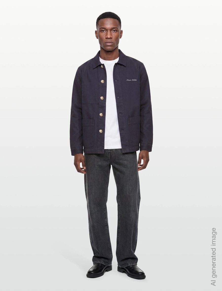 Maison Labiche - SEBASTO MAISON LABICHE - vuorittomat farkkutakit - twill carbon blue - 0