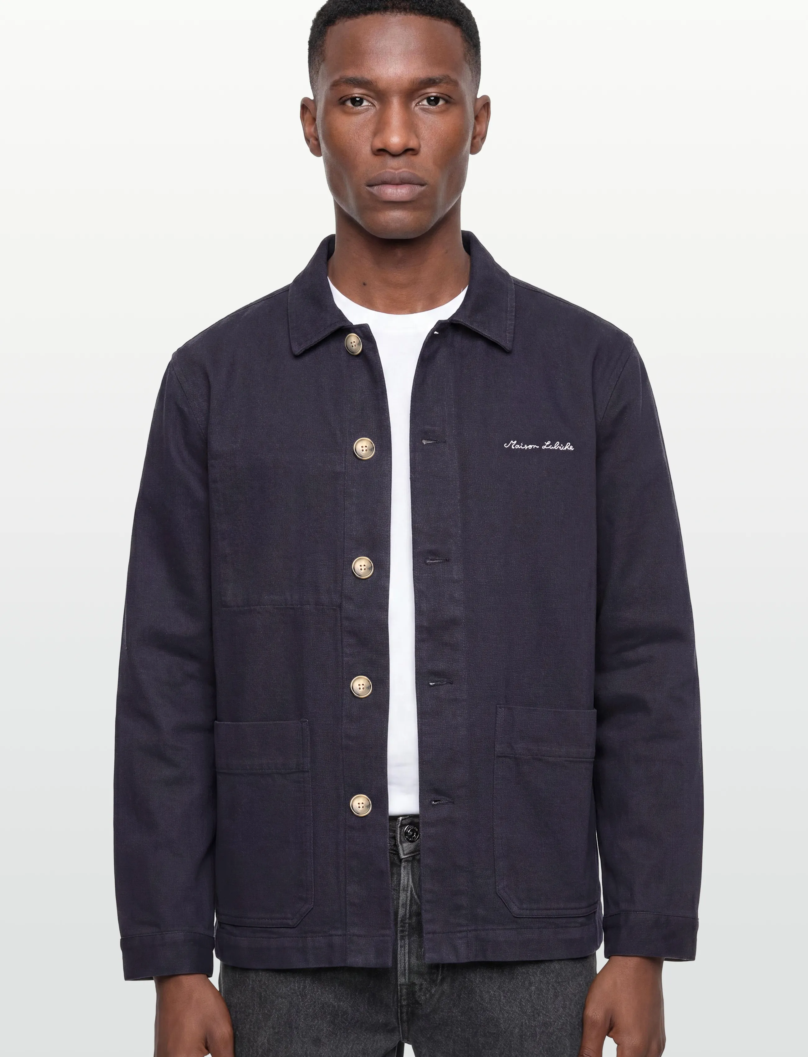 Maison Labiche - SEBASTO MAISON LABICHE - unlined denim jackets - twill carbon blue - 3