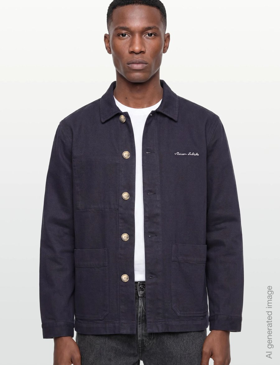 Maison Labiche - SEBASTO MAISON LABICHE - vuorittomat farkkutakit - twill carbon blue - 3