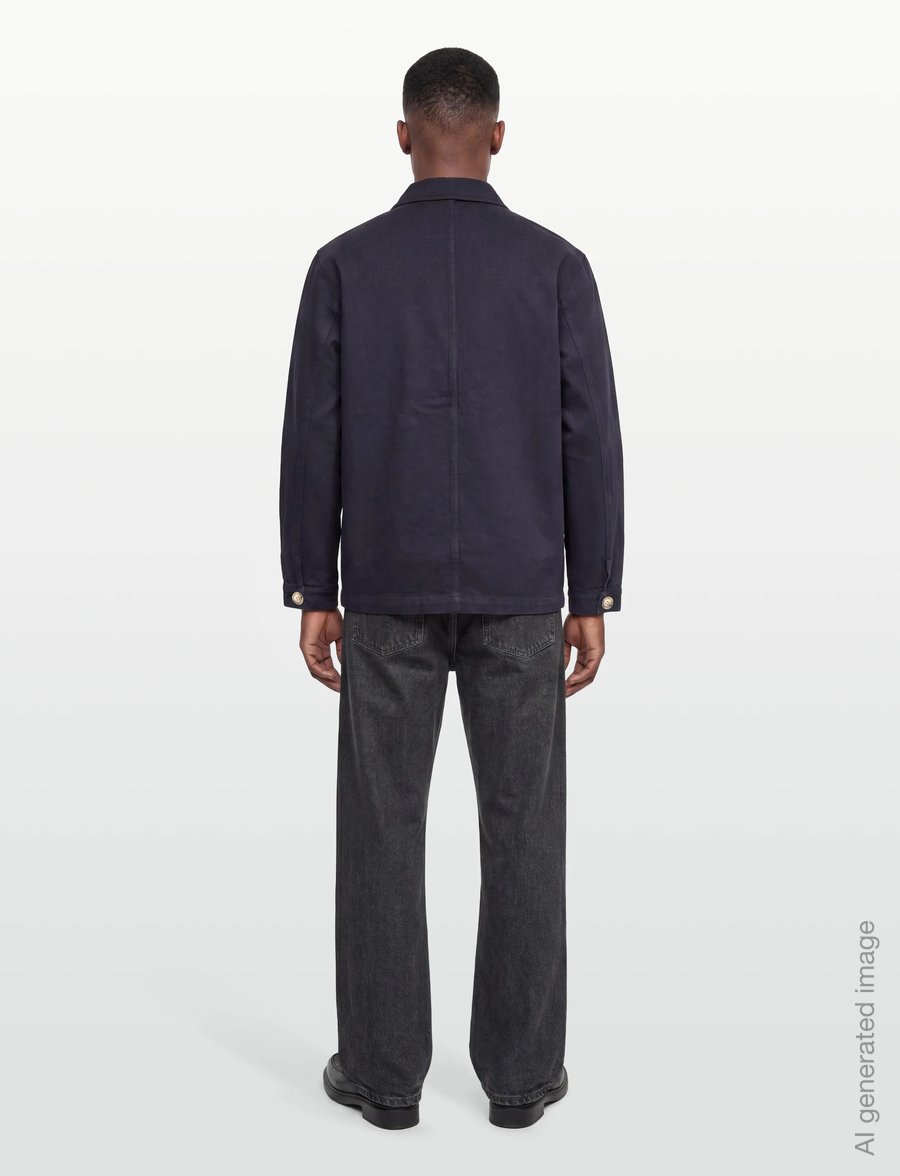 Maison Labiche - SEBASTO MAISON LABICHE - vuorittomat farkkutakit - twill carbon blue - 4