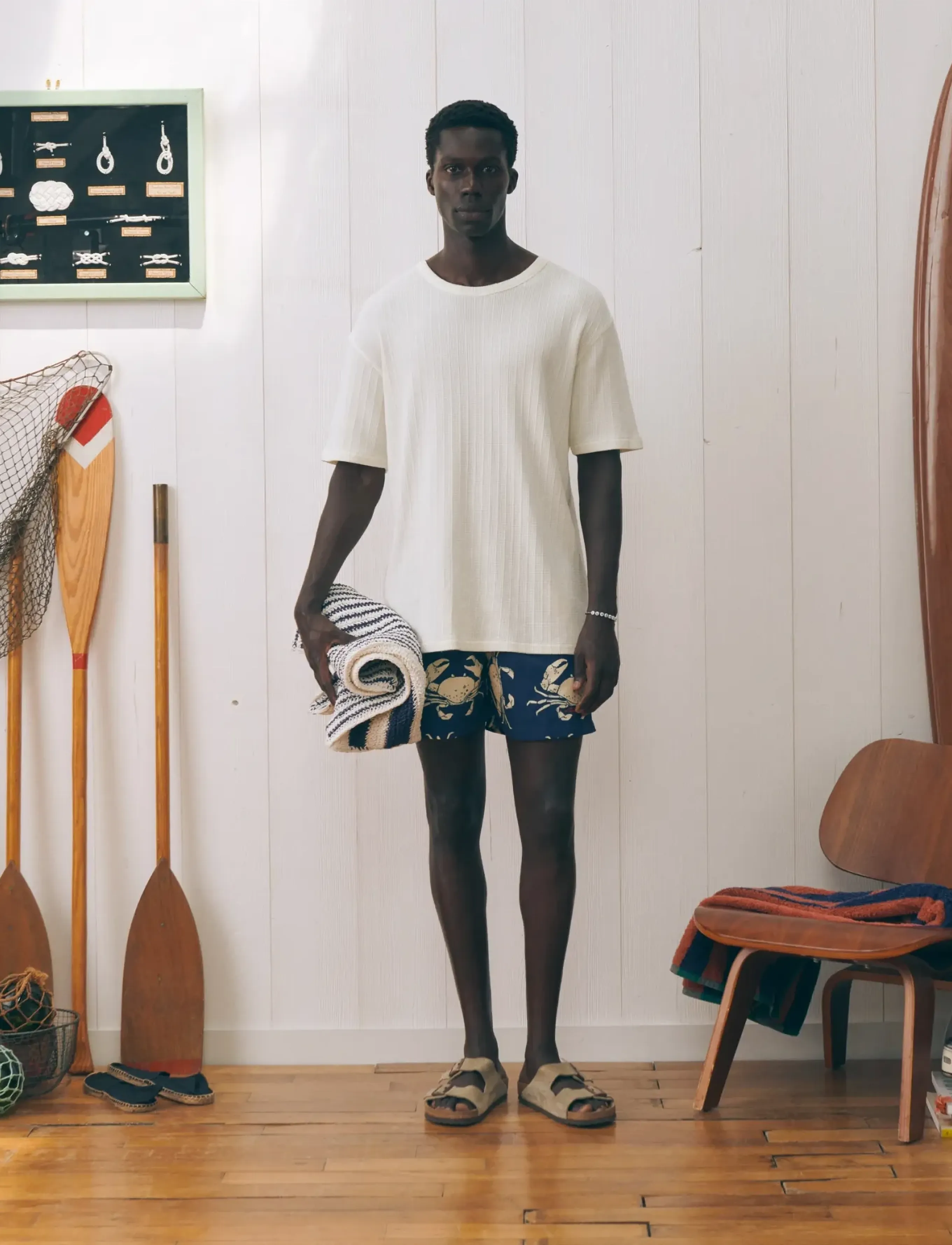 Maison Labiche Ziem Mlb, S, T-shirts, Creme - Short-sleeved, Männerswear
