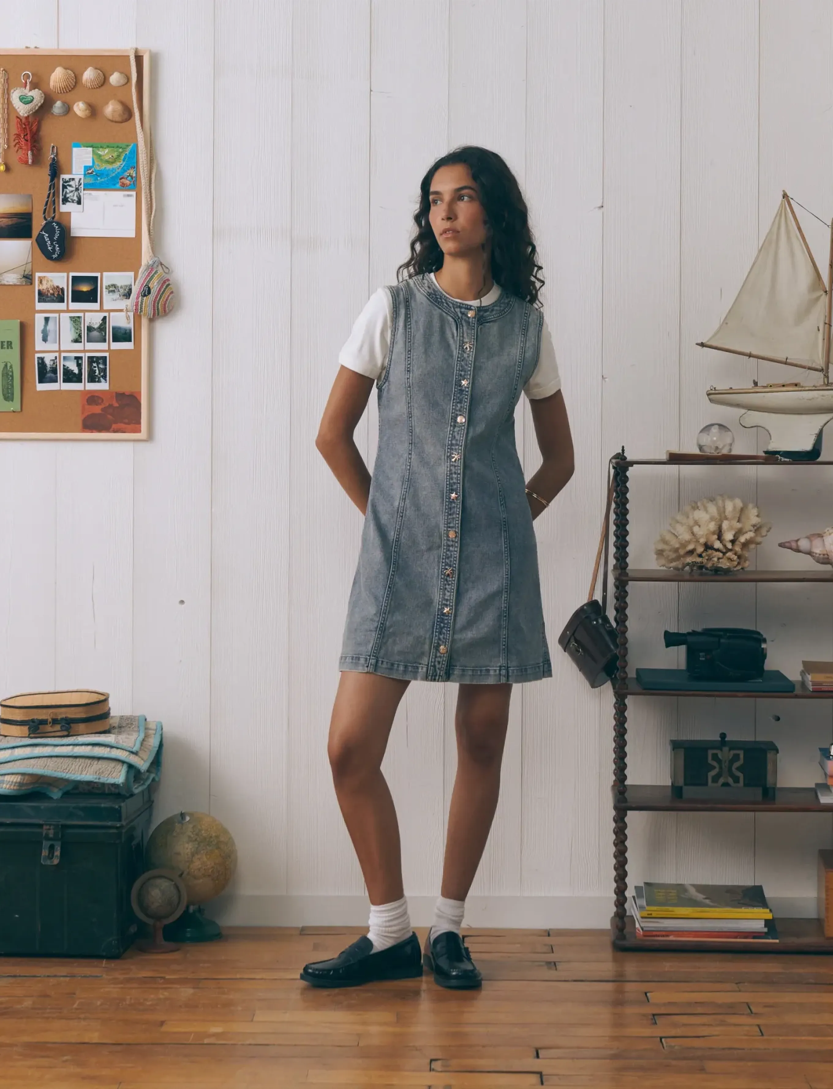 Maison Labiche AULAS SEASSHELLS - Kleidung - DENIM BLEACHED / blue