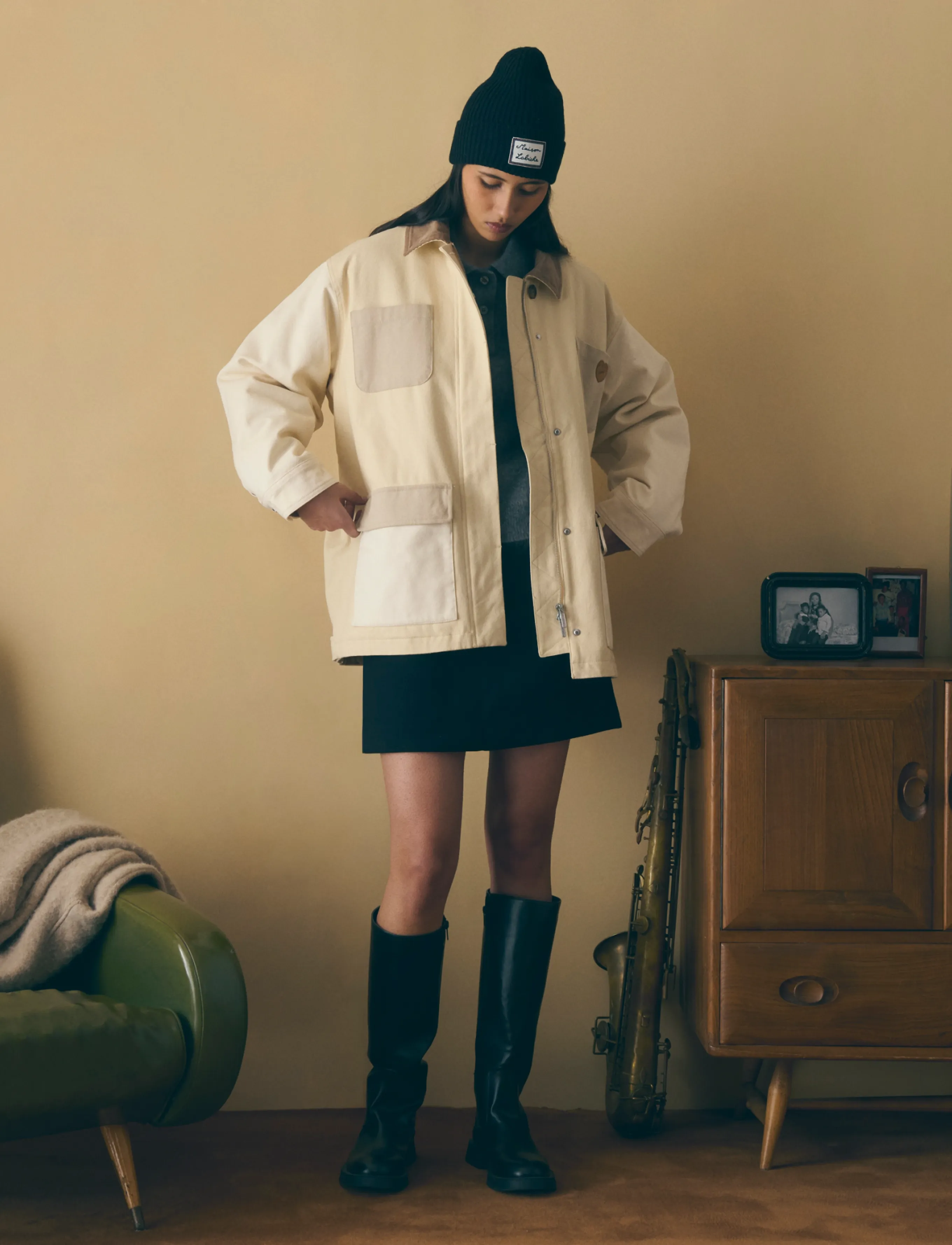 Maison Labiche BOCQUILLON NB - Õhukesed jakid - PATCHWORK PARCHMENT / cream