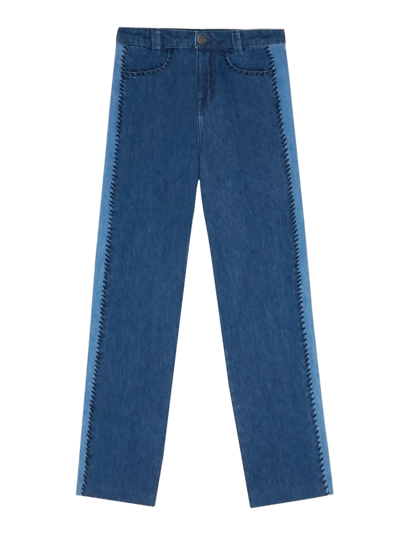 Maison Labiche BUA HEART - Kläder - DENIM PATCHWORK / blue