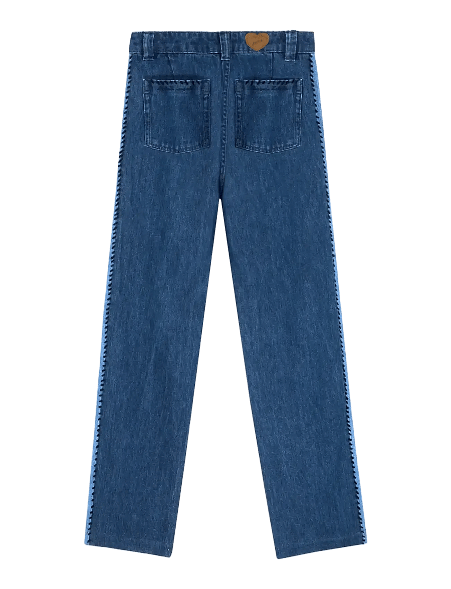 Maison Labiche - BUA HEART - gerade jeans - denim patchwork - 1