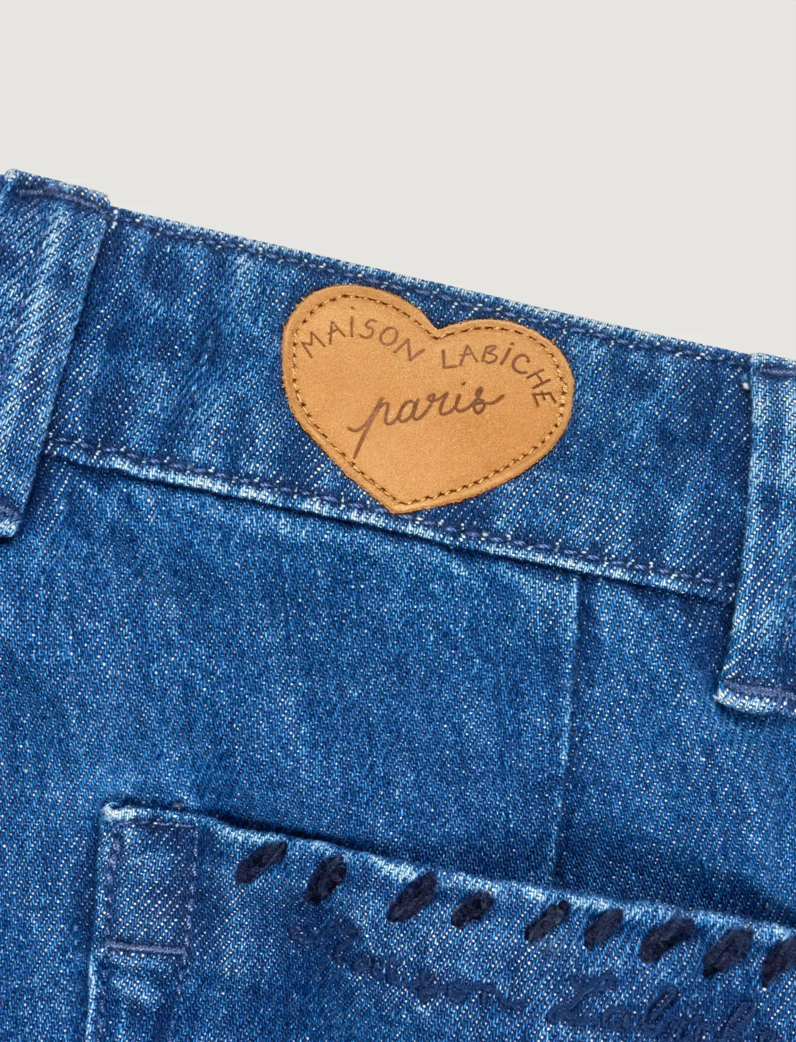Maison Labiche - BUA HEART - raka jeans - denim patchwork - 3