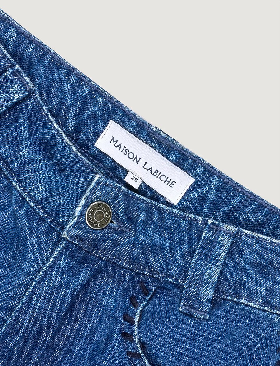 Maison Labiche - BUA HEART - gerade jeans - denim patchwork - 4