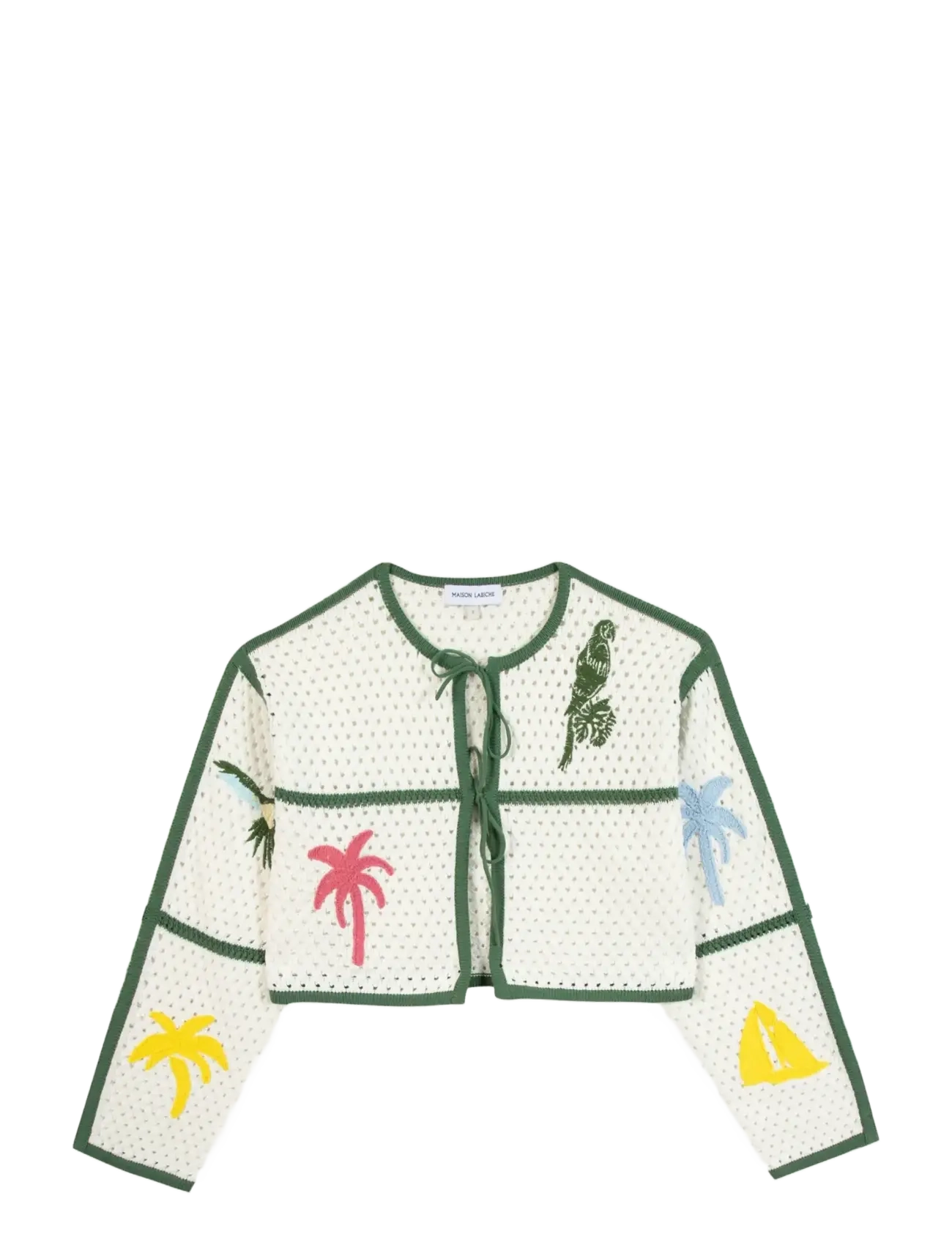 Maison Labiche CESBRON PARROT PALM - Kläder - IVORY / white