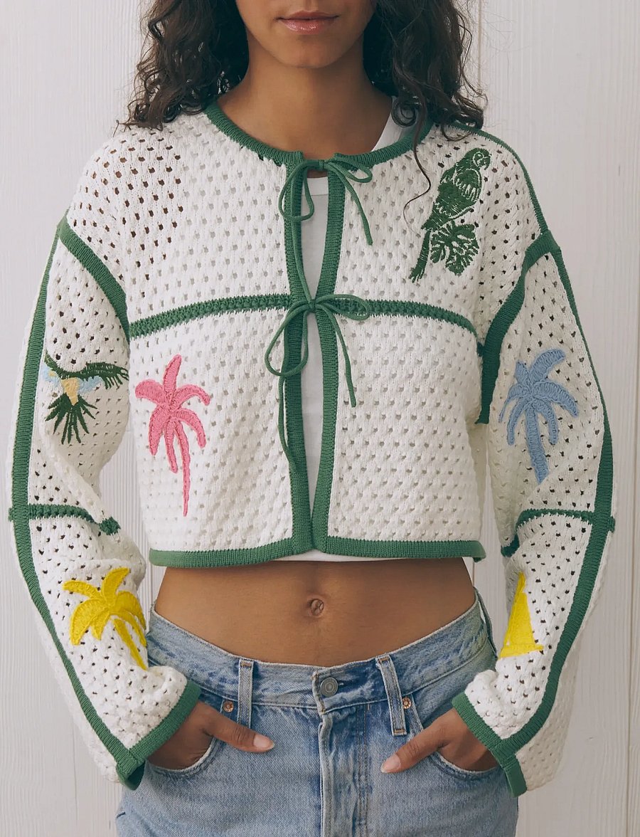 Maison Labiche - CESBRON PARROT PALM - strickjacken - ivory - 4