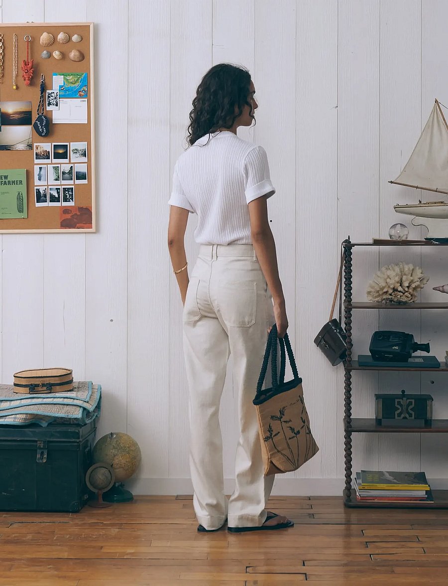Maison Labiche - CHEVREUIL NB - linnen broeken - denim parchment - 3