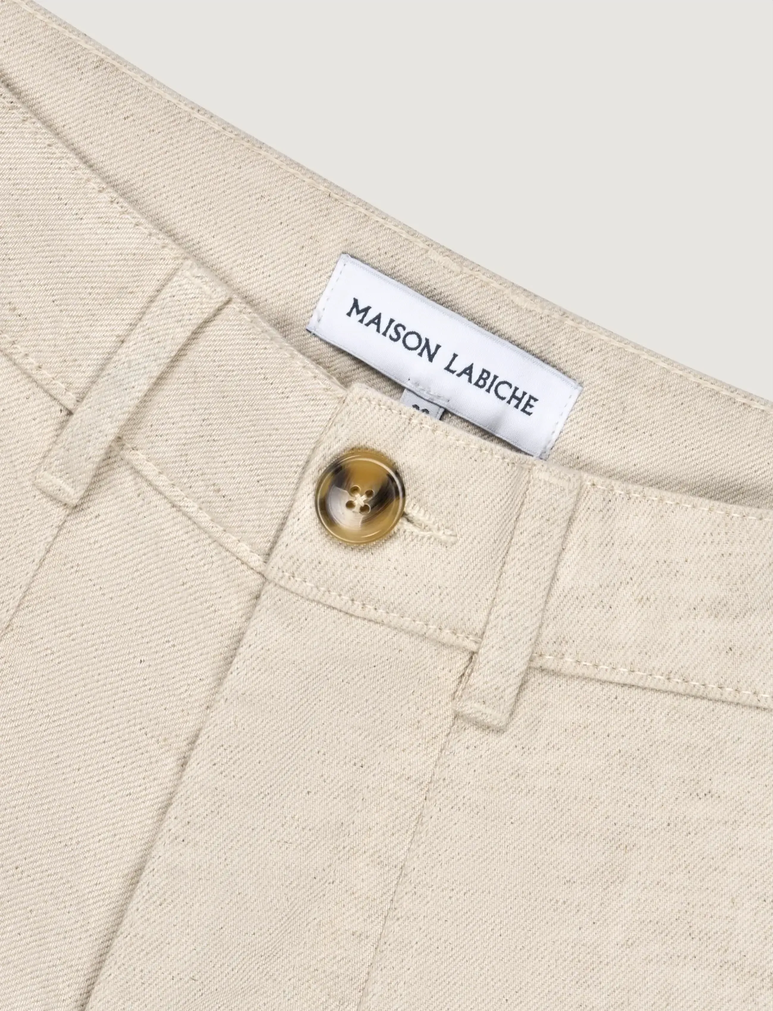 Maison Labiche - CHEVREUIL NB - linen trousers - denim parchment - 4